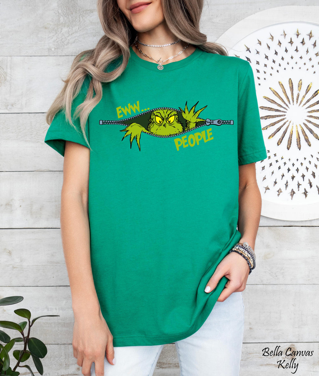 Eww People T-Shirt, Christmas Funny Grinch Shirt, Christmas Graphic Tee, Comfort Colors® Grinch Christmas Shirt, Merry Christmas T-Shirts