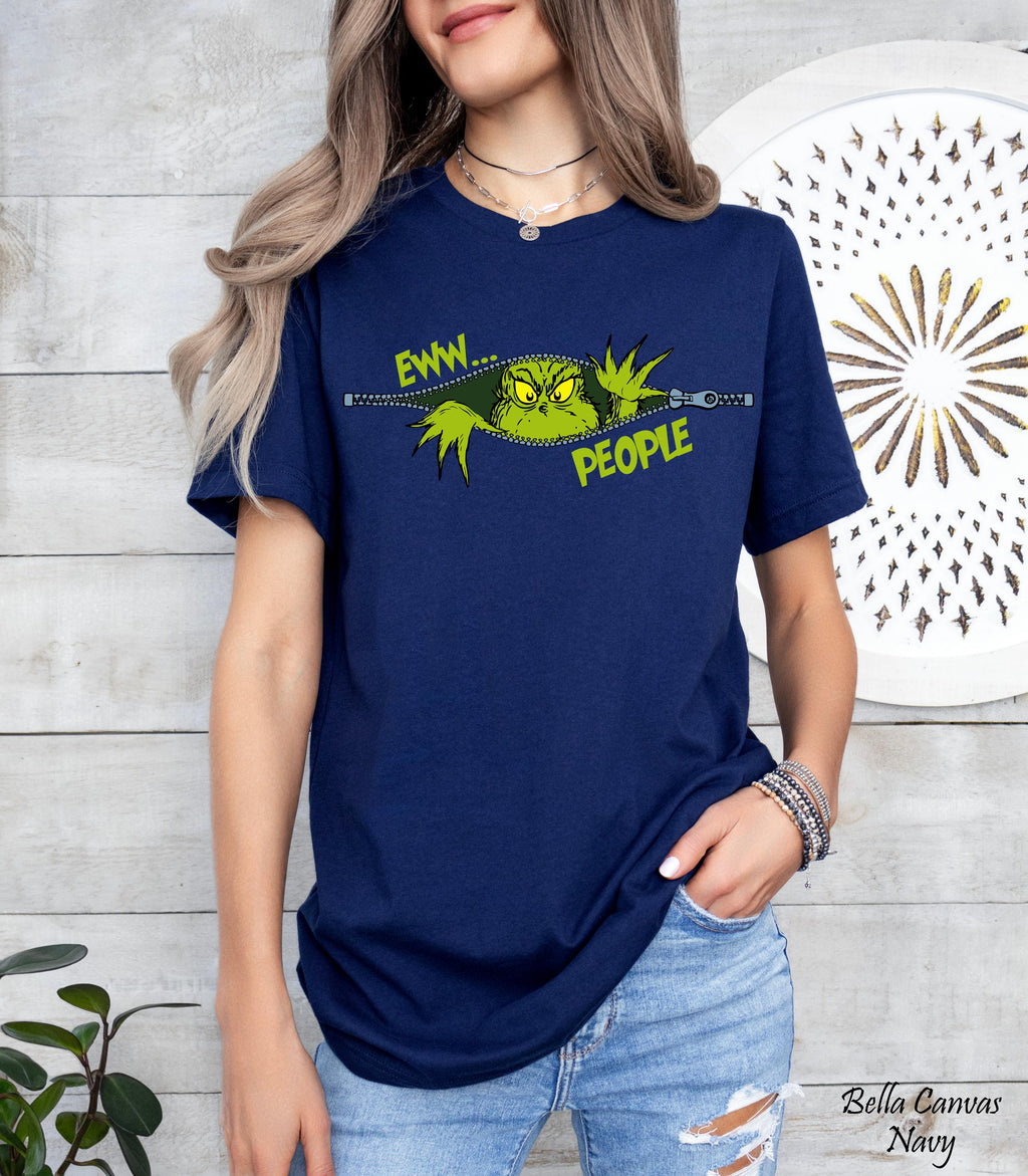 Eww People T-Shirt, Christmas Funny Grinch Shirt, Christmas Graphic Tee, Comfort Colors® Grinch Christmas Shirt, Merry Christmas T-Shirts