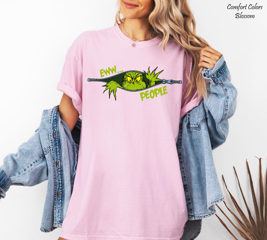 Eww People T-Shirt, Christmas Funny Grinch Shirt, Christmas Graphic Tee, Comfort Colors® Grinch Christmas Shirt, Merry Christmas T-Shirts