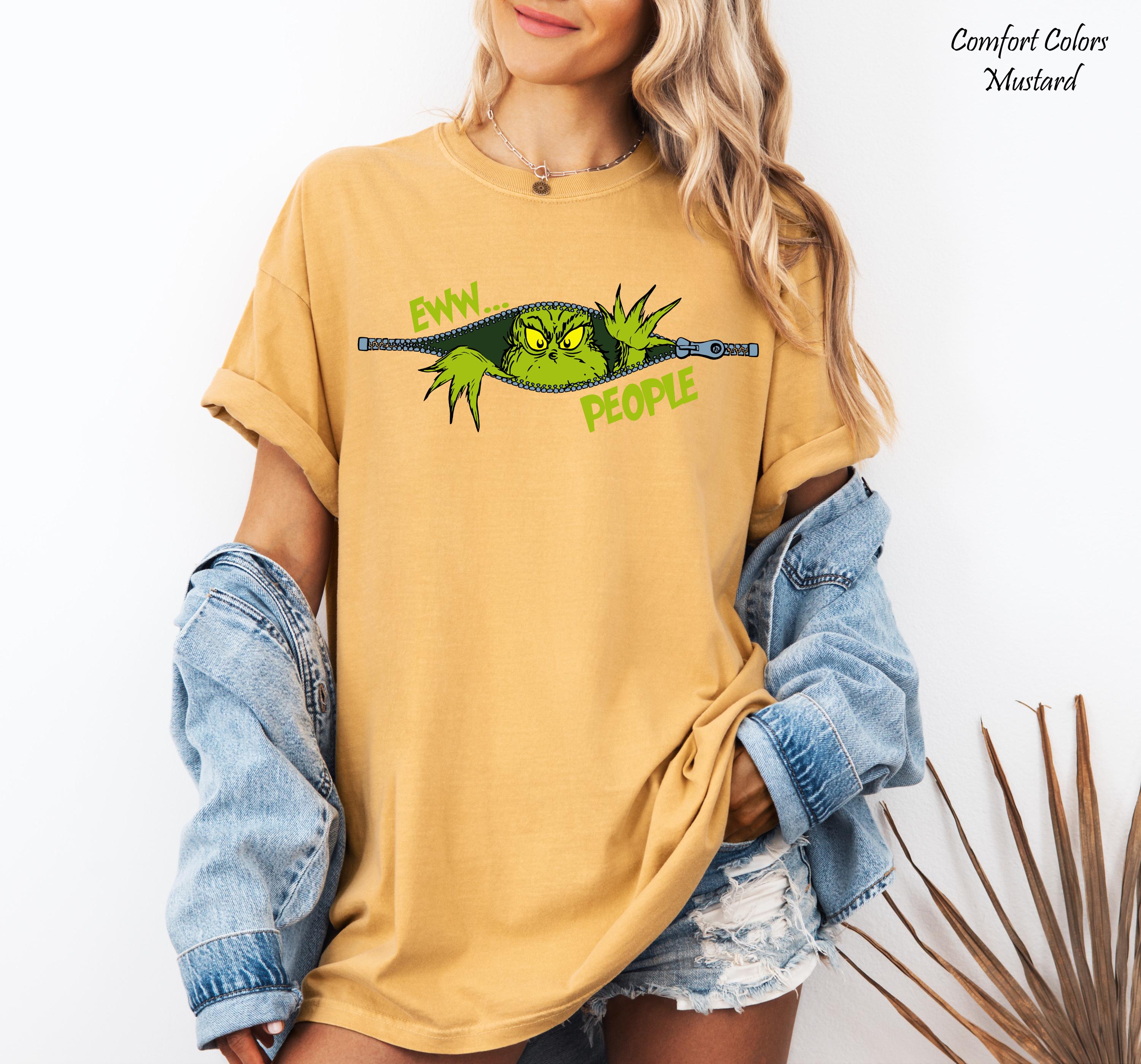 Eww People T-Shirt, Christmas Funny Grinch Shirt, Christmas Graphic Tee, Comfort Colors® Grinch Christmas Shirt, Merry Christmas T-Shirts