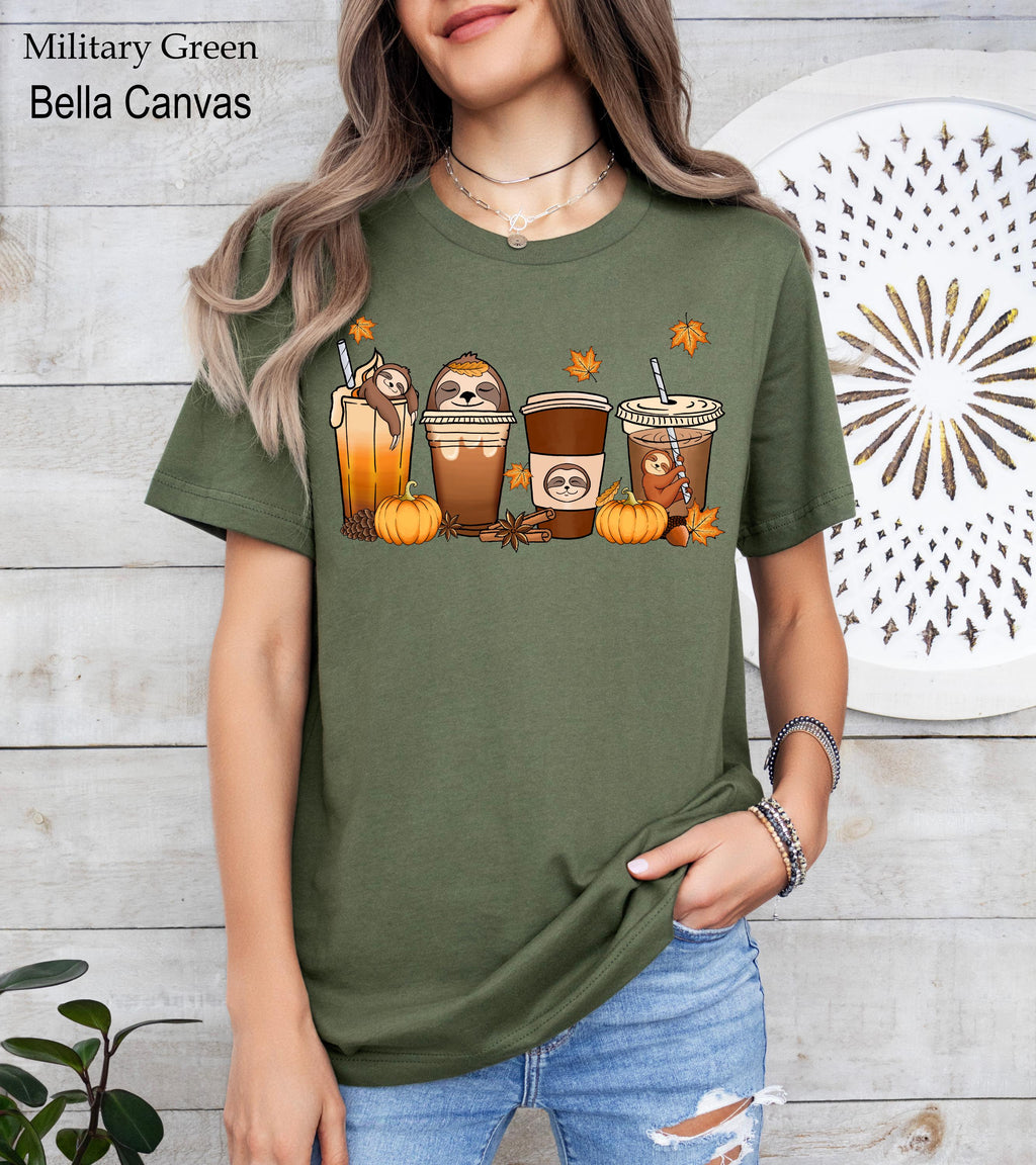 Fall Coffee Halloween Shirt,Autumn Tee, Pumpkin Spice Coffee Latte Tee,  Gift for Fall Coffee Lover, Spooky Season Tee, Thanksgiving Shirt