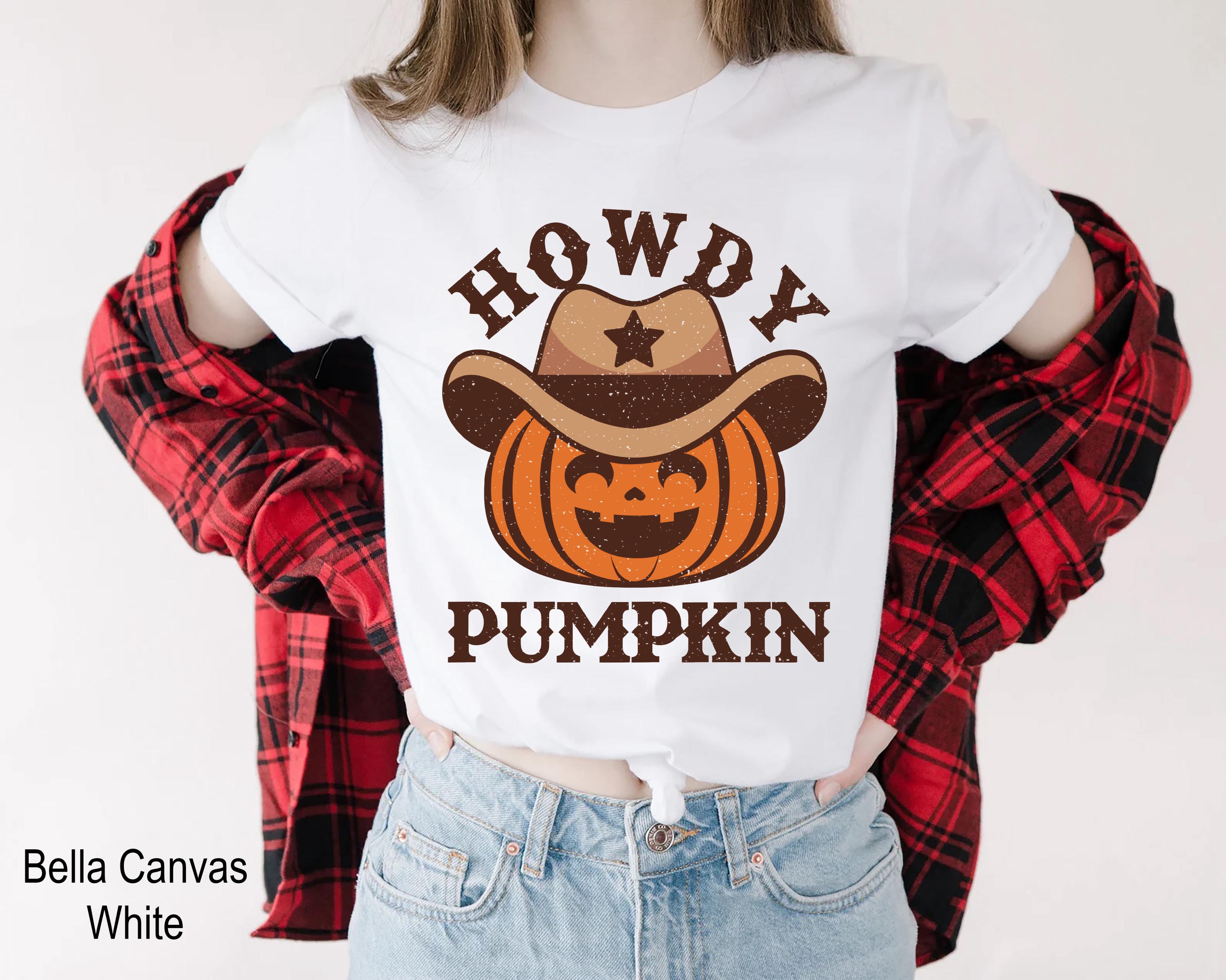 Howdy Pumpkin Halloween Shirt, Cute Women's Western Halloween Tee, Fall Pumpkin Season Shirt, Retro Halloween Shirt, Western Fall Shirt