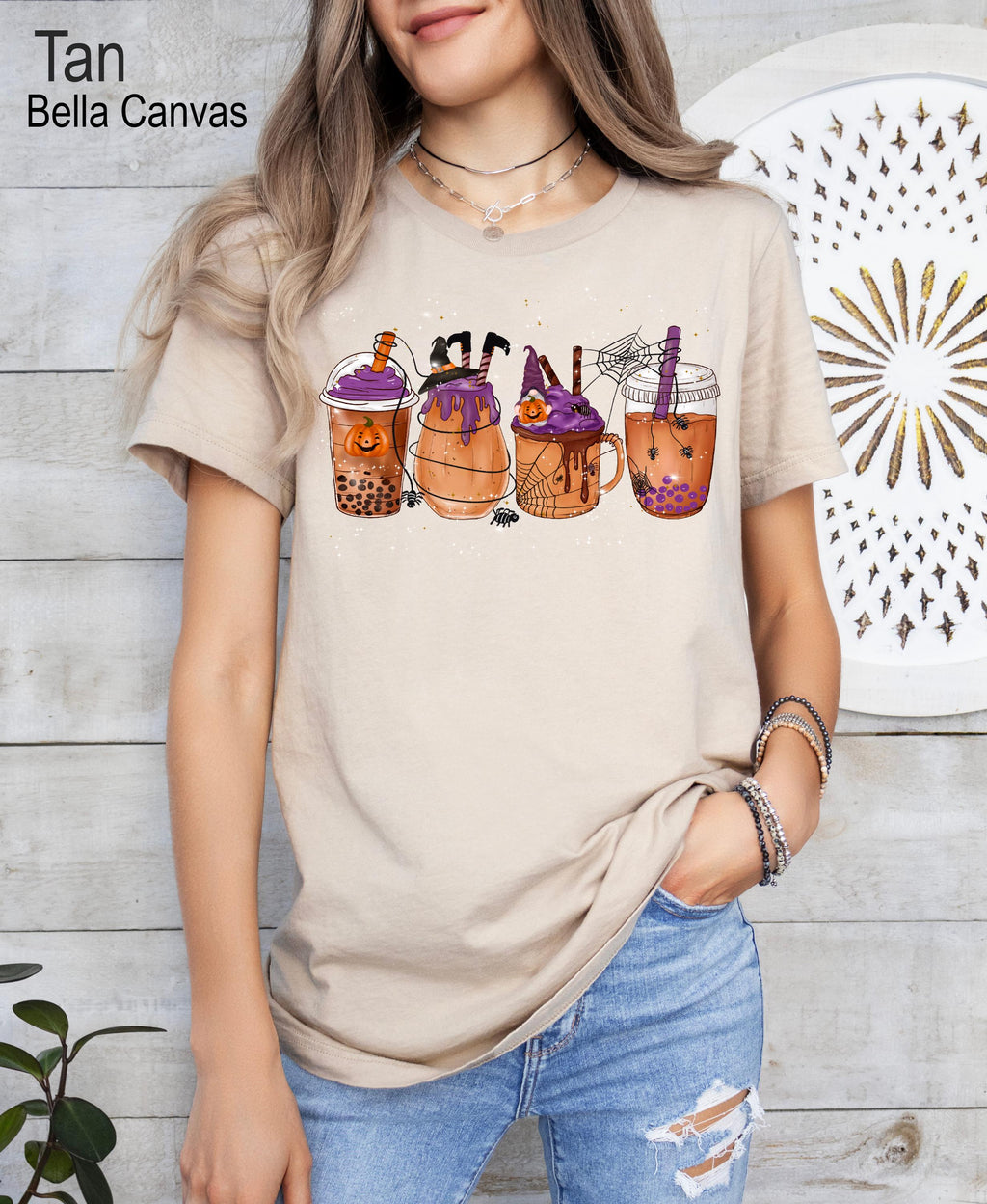 Fall Coffee Halloween Shirt,Autumn Tee, Pumpkin Spice Coffee Latte Tee,  Gift for Fall Coffee Lover, Spooky Season Tee, Thanksgiving Shirt