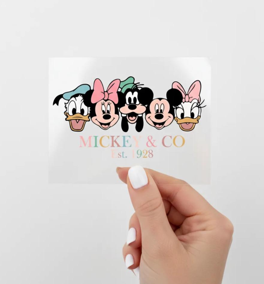 Mickey and Friends UV Decal, Mickey Go Kid's Room Sticker, Disney, Nursery Gift Sticker, Disney Mickey Mouse Vinly Car Decal, Disney Sticker