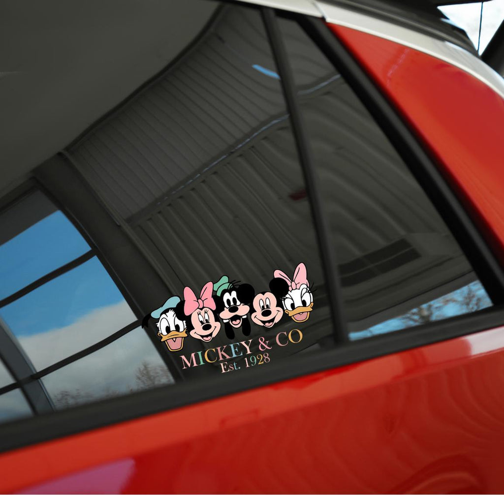 Mickey and Friends UV Decal, Mickey Go Kid's Room Sticker, Disney, Nursery Gift Sticker, Disney Mickey Mouse Vinly Car Decal, Disney Sticker