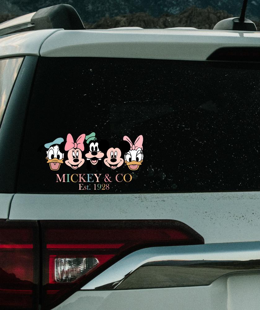 Mickey and Friends UV Decal, Mickey Go Kid's Room Sticker, Disney, Nursery Gift Sticker, Disney Mickey Mouse Vinly Car Decal, Disney Sticker