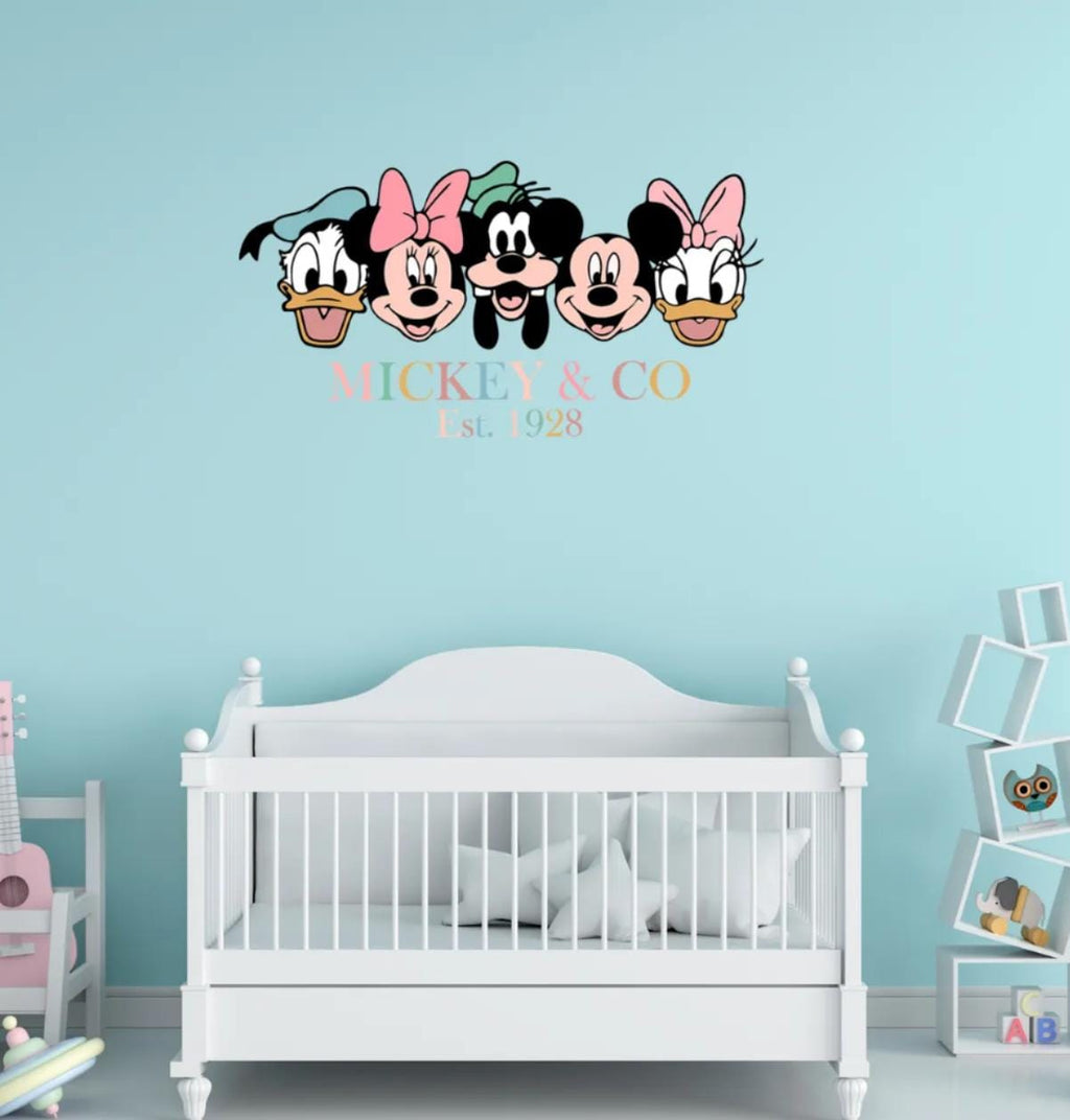 Mickey and Friends UV Decal, Mickey Go Kid's Room Sticker, Disney, Nursery Gift Sticker, Disney Mickey Mouse Vinly Car Decal, Disney Sticker
