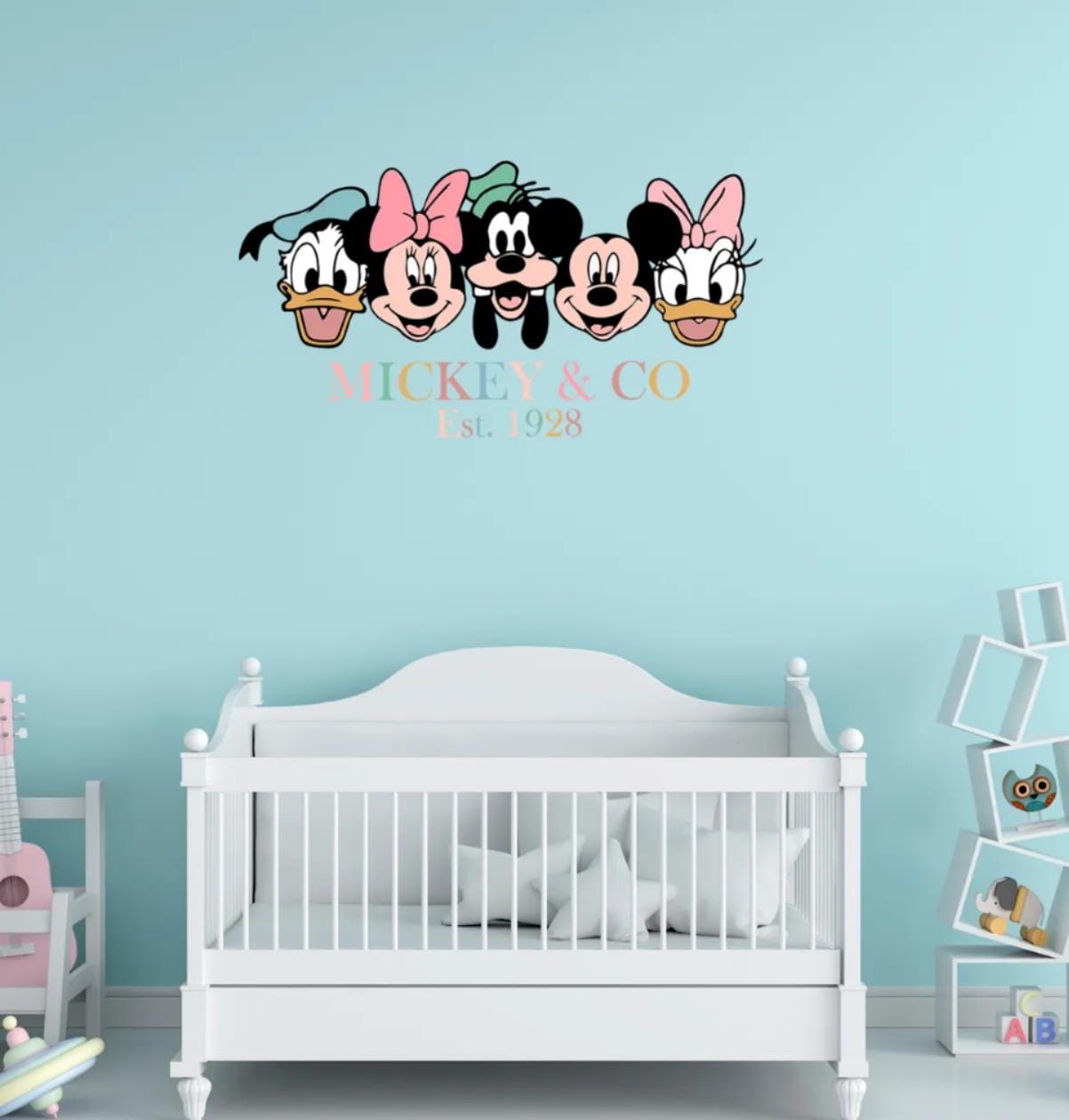 Mickey and Friends UV Decal, Mickey Go Kid's Room Sticker, Disney, Nursery Gift Sticker, Disney Mickey Mouse Vinly Car Decal, Disney Sticker