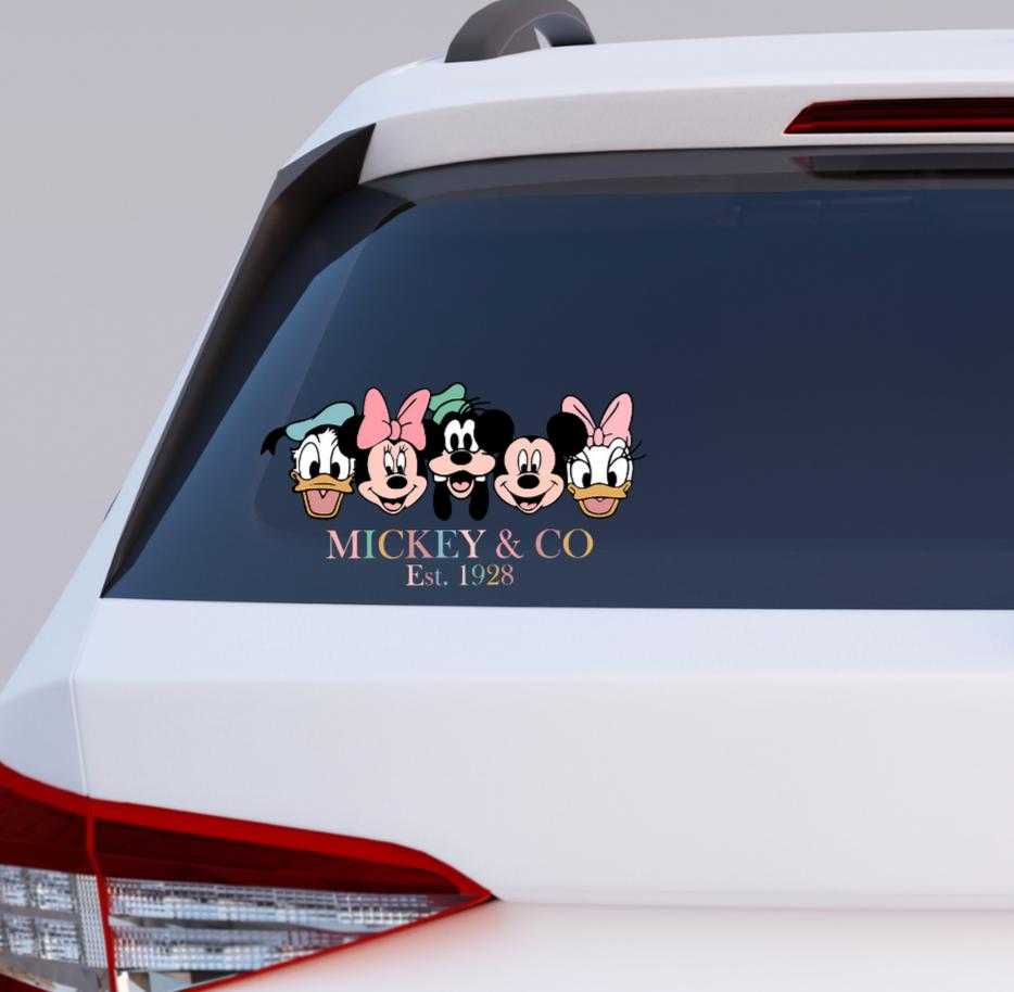 Mickey and Friends UV Decal, Mickey Go Kid's Room Sticker, Disney, Nursery Gift Sticker, Disney Mickey Mouse Vinly Car Decal, Disney Sticker
