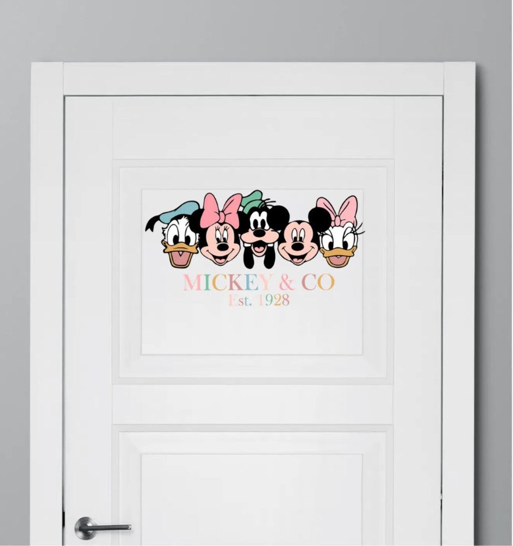 Mickey and Friends UV Decal, Mickey Go Kid's Room Sticker, Disney, Nursery Gift Sticker, Disney Mickey Mouse Vinly Car Decal, Disney Sticker
