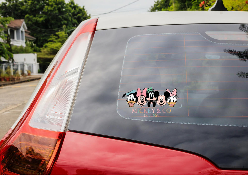 Mickey and Friends UV Decal, Mickey Go Kid's Room Sticker, Disney, Nursery Gift Sticker, Disney Mickey Mouse Vinly Car Decal, Disney Sticker