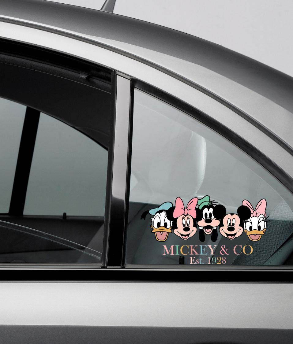 Mickey and Friends UV Decal, Mickey Go Kid's Room Sticker, Disney, Nursery Gift Sticker, Disney Mickey Mouse Vinly Car Decal, Disney Sticker