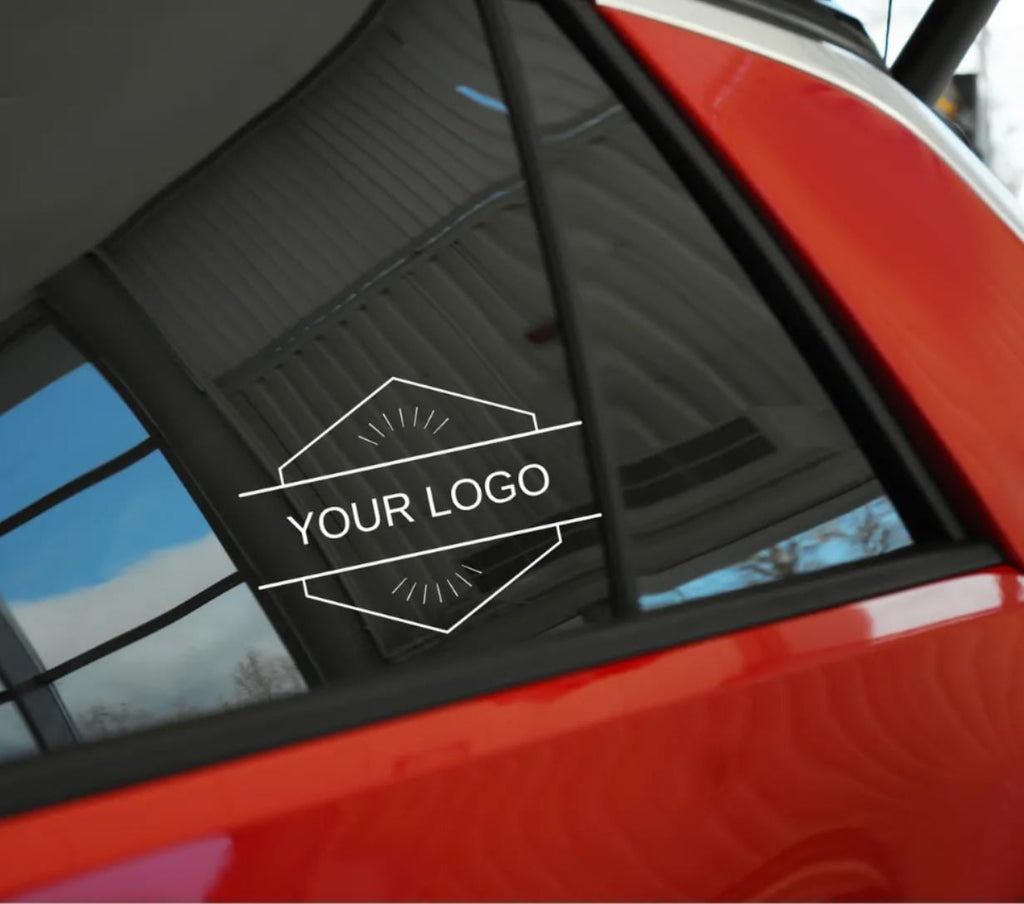 Custom Logo Car Window Decal,Vehicle Rear Windshield Sticker,Your Custom Logo Vinyl Decal Trailer Sticker,Your Own Logo ,Business Sticker