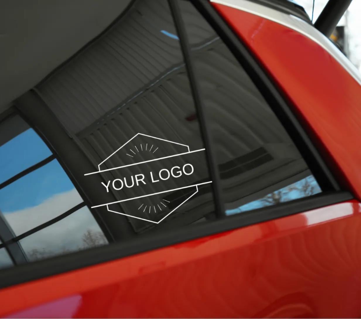 Custom Logo Car Window Decal,Vehicle Rear Windshield Sticker,Your Custom Logo Vinyl Decal Trailer Sticker,Your Own Logo ,Business Sticker