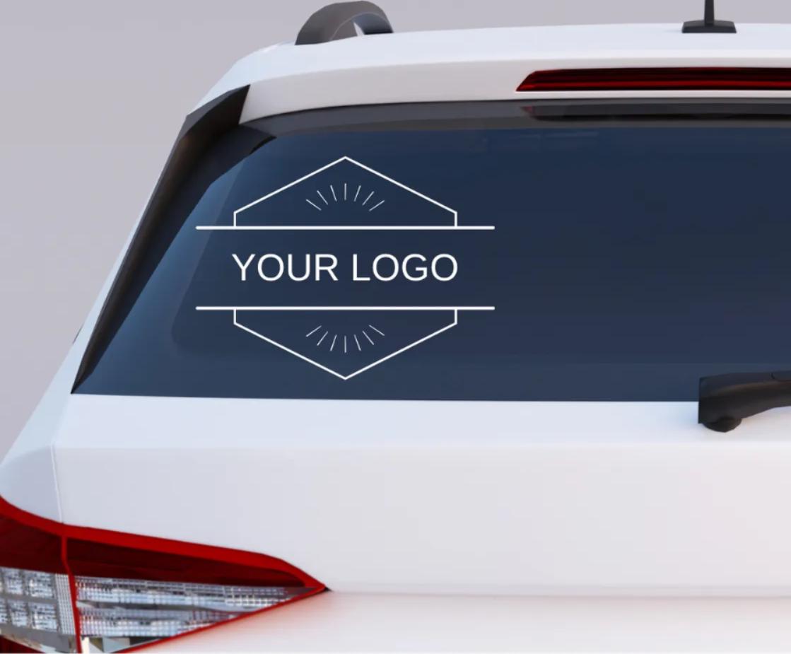 Custom Logo Car Window Decal,Vehicle Rear Windshield Sticker,Your Custom Logo Vinyl Decal Trailer Sticker,Your Own Logo ,Business Sticker