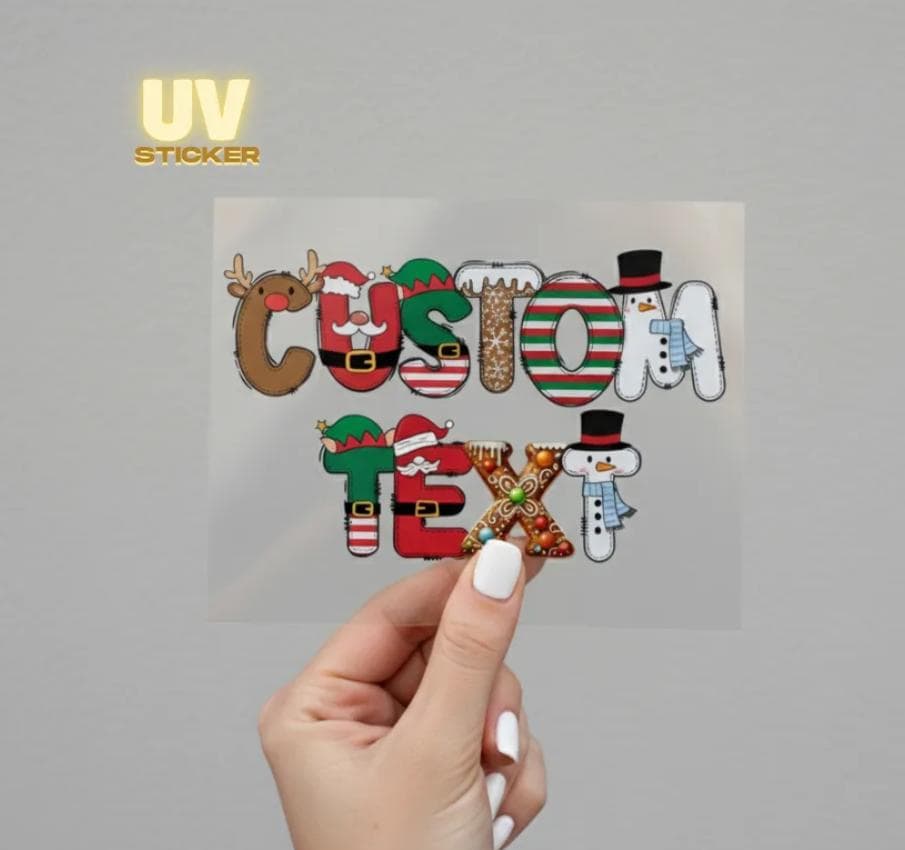 Custom Name Christmas Sticker, Santa Christmas Decal, Christmas Gift for Kids,Holiday Labels for Gift Box,Package,Personalized Holiday Gifts