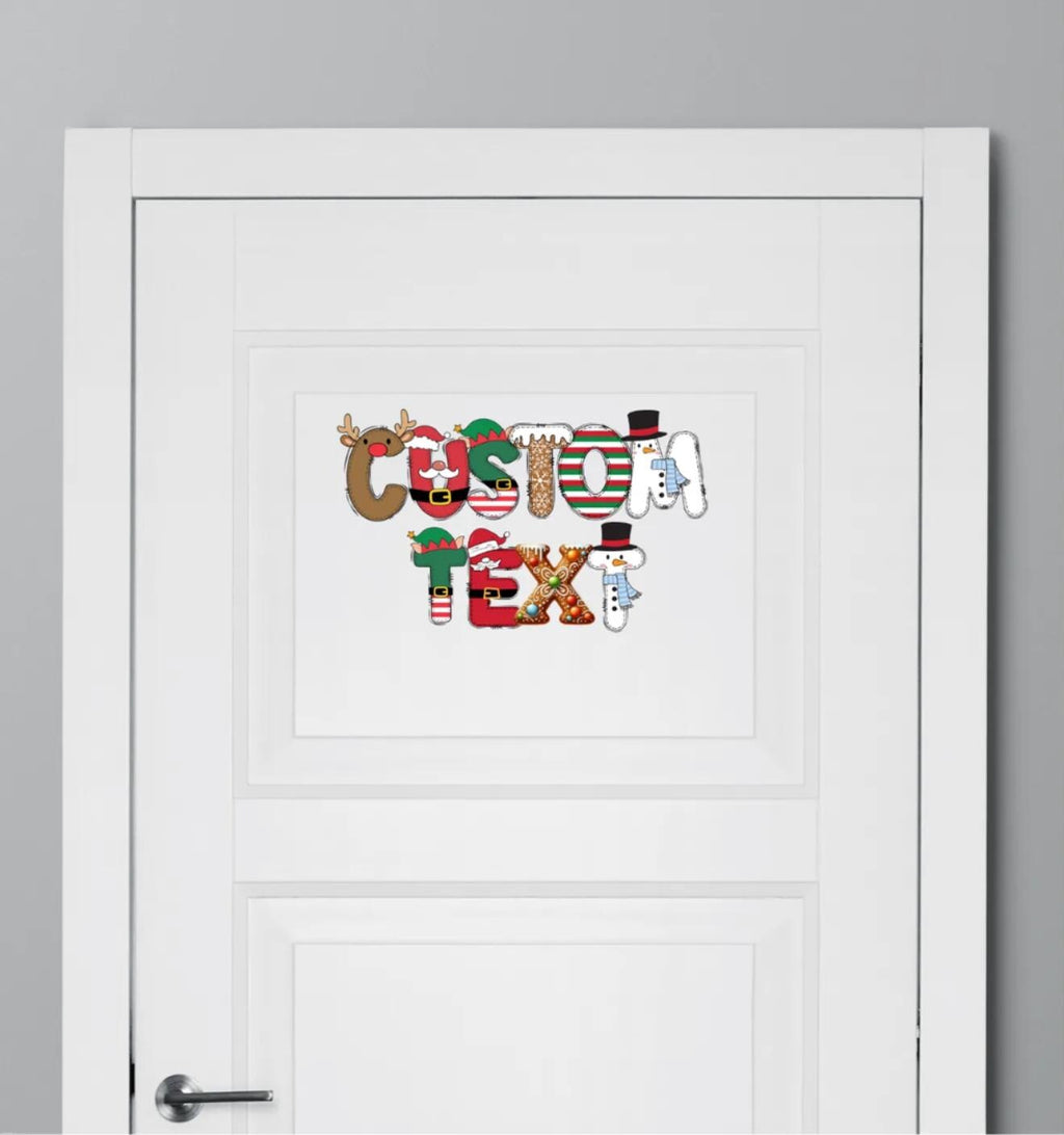 Custom Name Christmas Sticker, Santa Christmas Decal, Christmas Gift for Kids,Holiday Labels for Gift Box,Package,Personalized Holiday Gifts