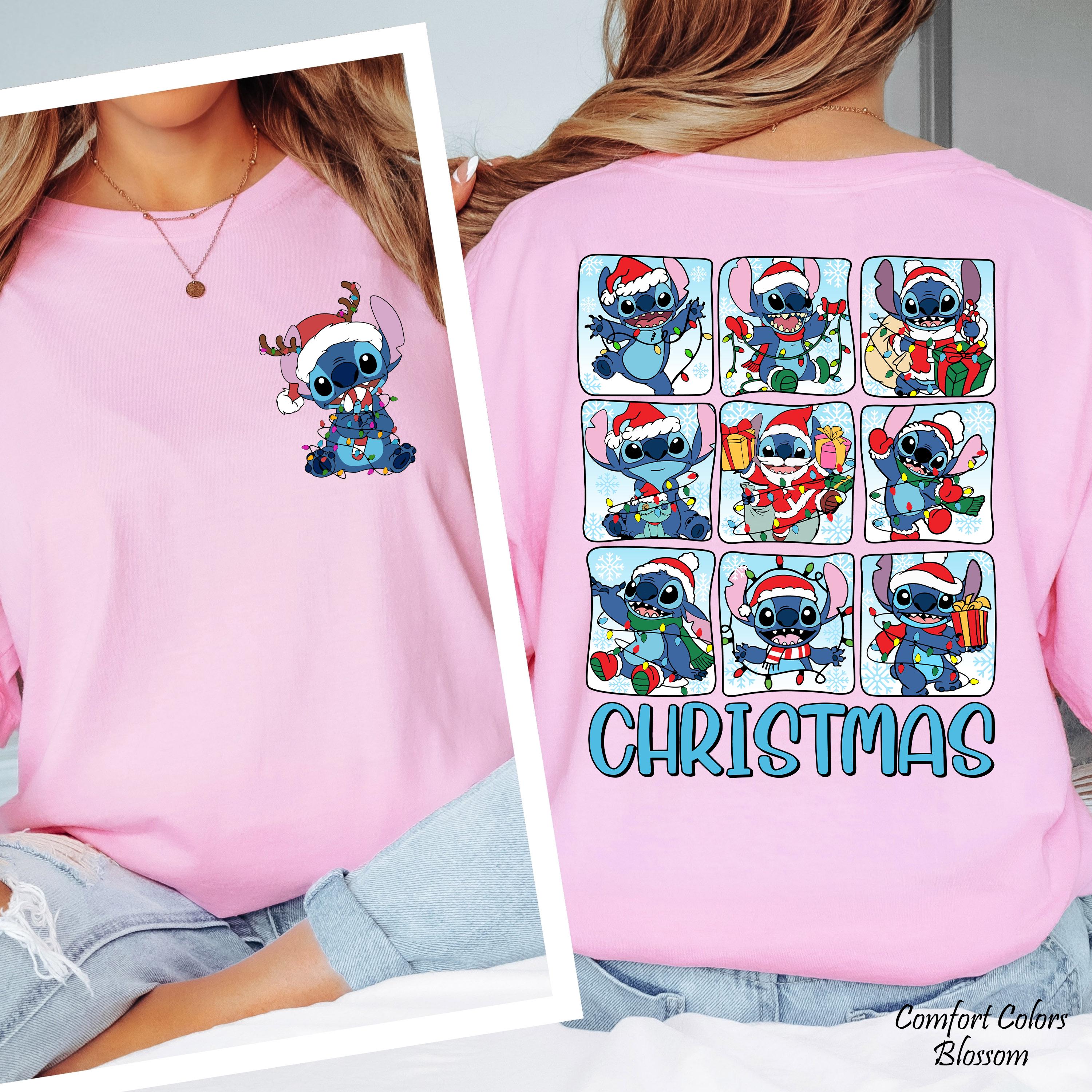 Disney Stitch Christmas Shirt, anta Stitch Christmas Lights T-shirt, Disneyland Family Xmas Tee, Disney Christmas Party Shirt, Xmas Gift