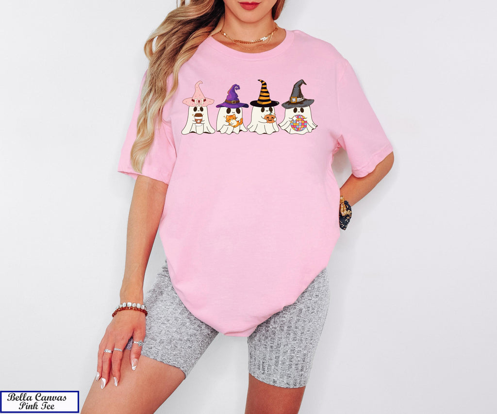 Halloween Cute Ghost Shirt, Halloween Gift, Funny Halloween Shirt,Trendy Thanksgiving Shirt,Fall Graphic Tees,Retro Ghost Shirt,Spooky Shirt