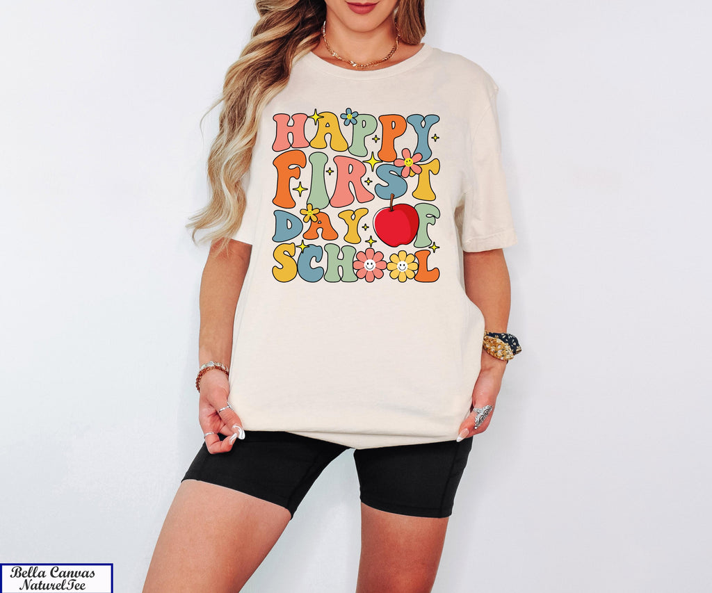Happy First Day of School Shirt, Teacher Appreciation Tee, Back To School Shirt,Gift for Teachers,Elementary Teacher Shirt,1st Day Of School