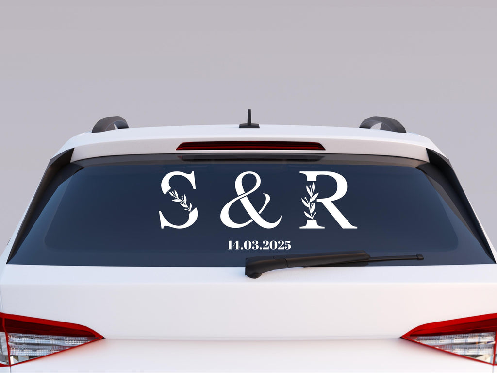 Wedding Sticker Car Rear Window, Removable Vinyl Waterproof Bride Groom Decoration, Bridal Wedding Mr & Mrs,  Wedding Car Bumper Sticker