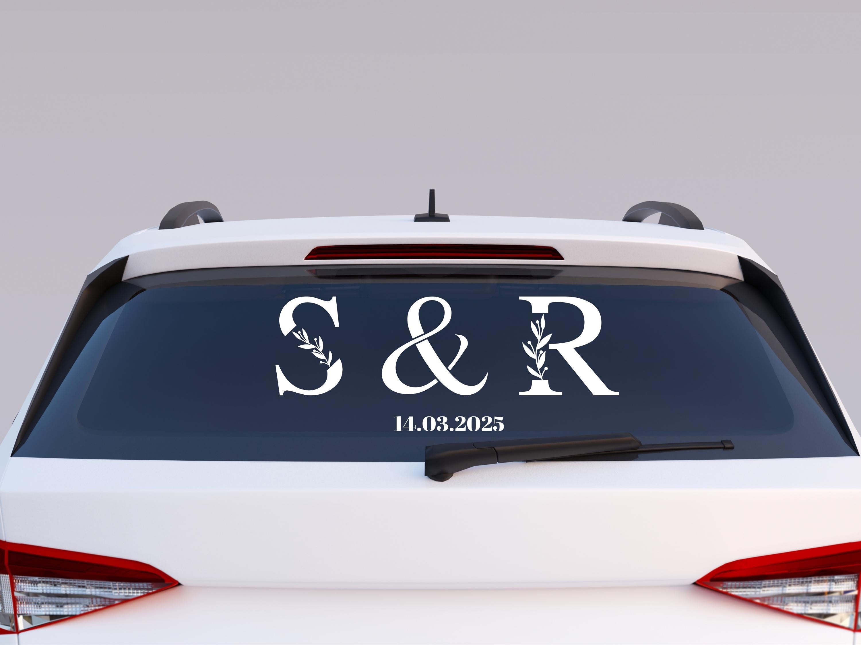 Wedding Sticker Car Rear Window, Removable Vinyl Waterproof Bride Groom Decoration, Bridal Wedding Mr & Mrs,  Wedding Car Bumper Sticker