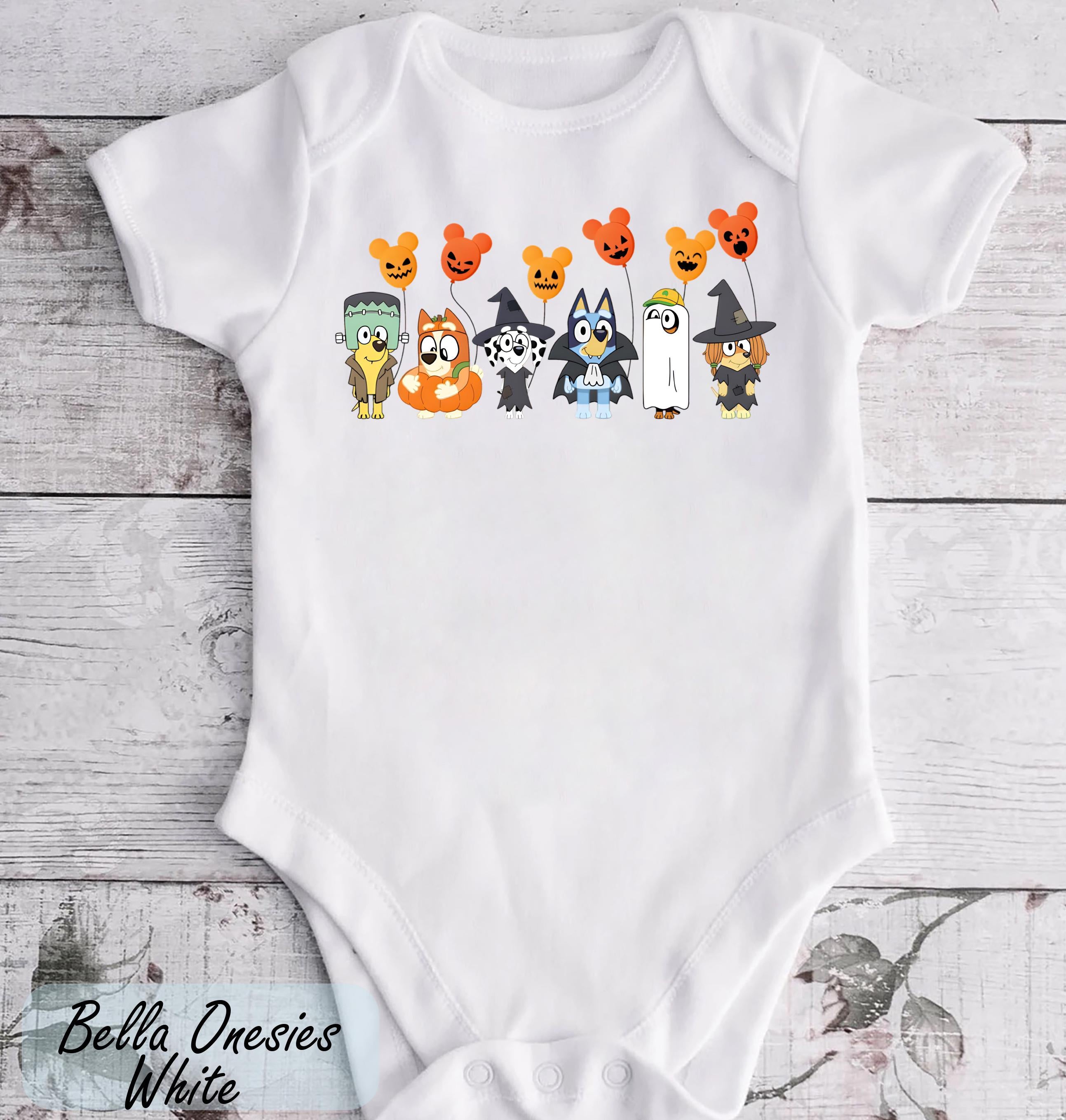 Bluey Halloween Shirt, Booey Halloween Tee, Halloween Bluey Friends Tee, Halloween Kids Graphic Shirt, Bluey Gift, Halloween Cartoon Shirt