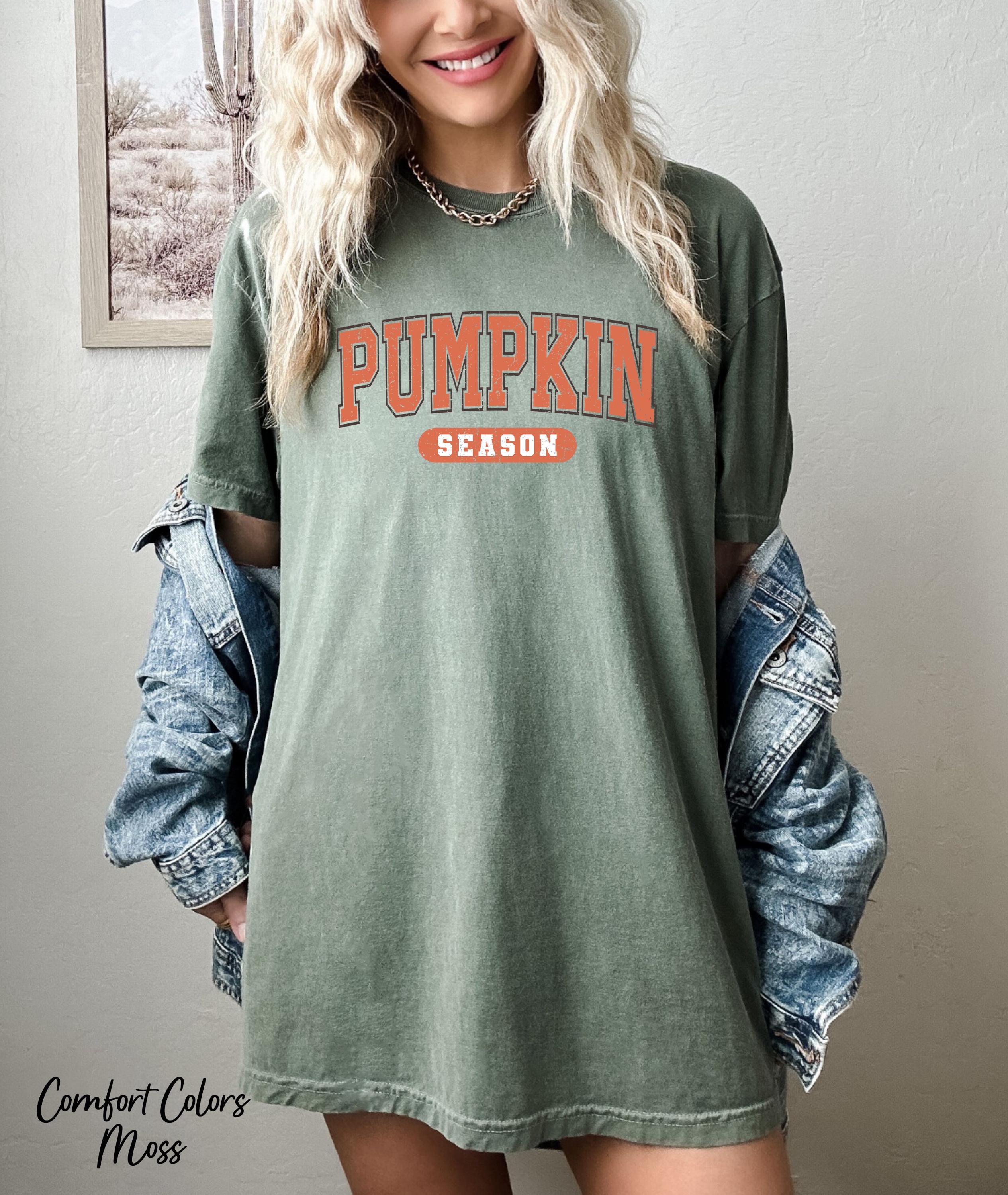 Comfort Colors Pumpkin Season Shirt, Pumpkin Halloween Shirt, Cute Fall Shirt, Thanksgiving Gift, Autumn Shirt, Spooky Season Shirt