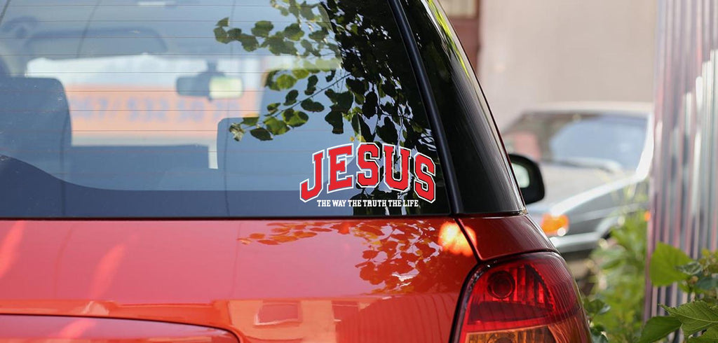 Jesus Decal, Rear View Mirror Decal, Christian Gift,  Faith Car Mirror Decal, Car Mirror Decal, Faith Mug Decal, Christian Car Vinyl Decal