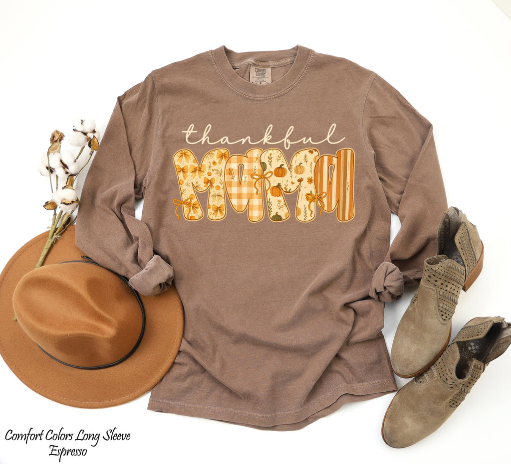 Thankful Mama Crewneck Sweatshirt, Thanksgiving Fall Shirt, Fall Season Sweatshirt, Thankful Family Gift, Cute Fall Gifts, New Mom Gifts