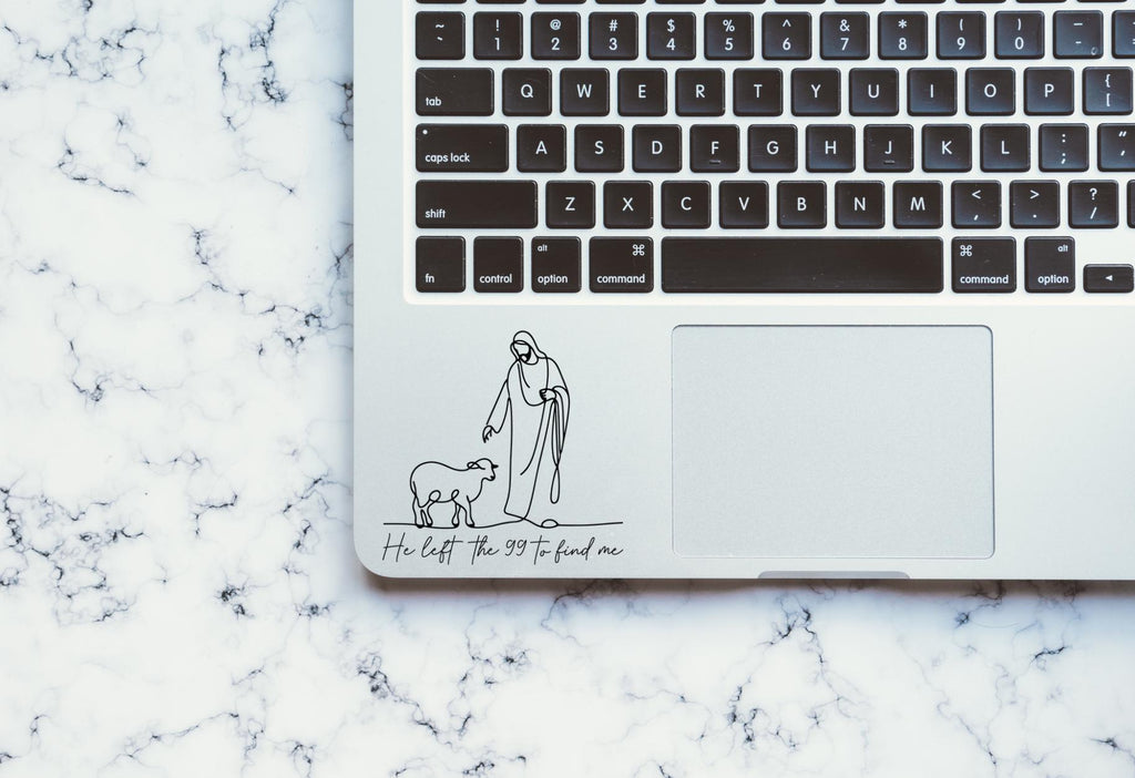 Jesus Sticker, He Left the 99 to Find Me Car Decal, Faith Decal, Christian Vinly Decal, Christian Mug Decal, Scripture Sticker,Laptop Decal