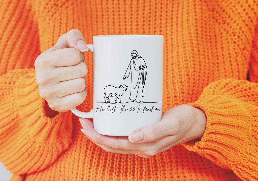 Jesus Sticker, He Left the 99 to Find Me Car Decal, Faith Decal, Christian Vinly Decal, Christian Mug Decal, Scripture Sticker,Laptop Decal