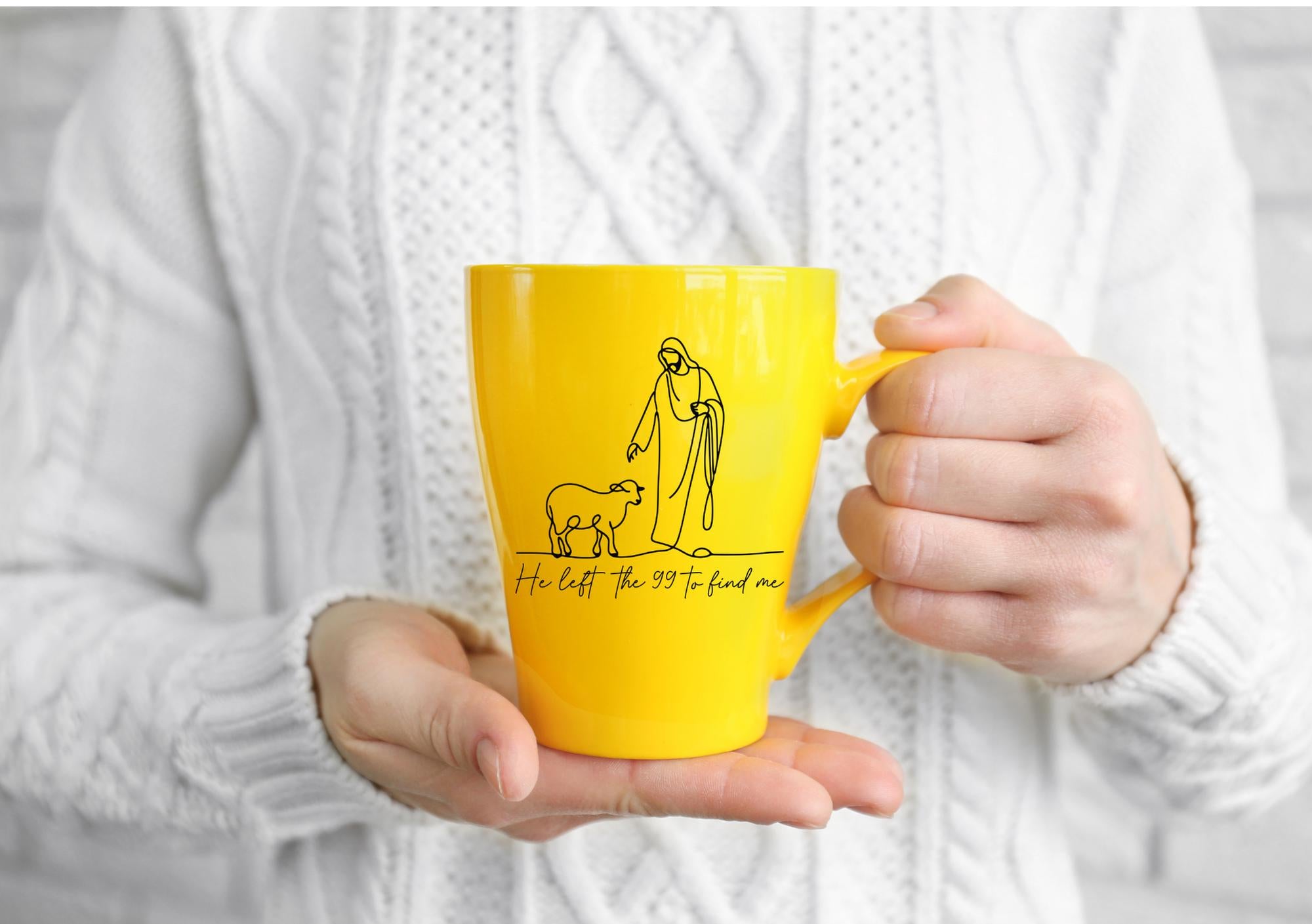 Jesus Sticker, He Left the 99 to Find Me Car Decal, Faith Decal, Christian Vinly Decal, Christian Mug Decal, Scripture Sticker,Laptop Decal