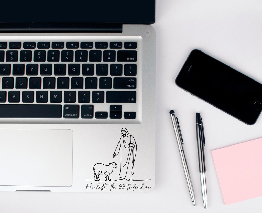 Jesus Sticker, He Left the 99 to Find Me Car Decal, Faith Decal, Christian Vinly Decal, Christian Mug Decal, Scripture Sticker,Laptop Decal