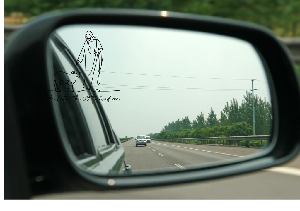 Jesus Sticker, He Left the 99 to Find Me Car Decal, Faith Decal, Christian Vinly Decal, Christian Mug Decal, Scripture Sticker,Laptop Decal