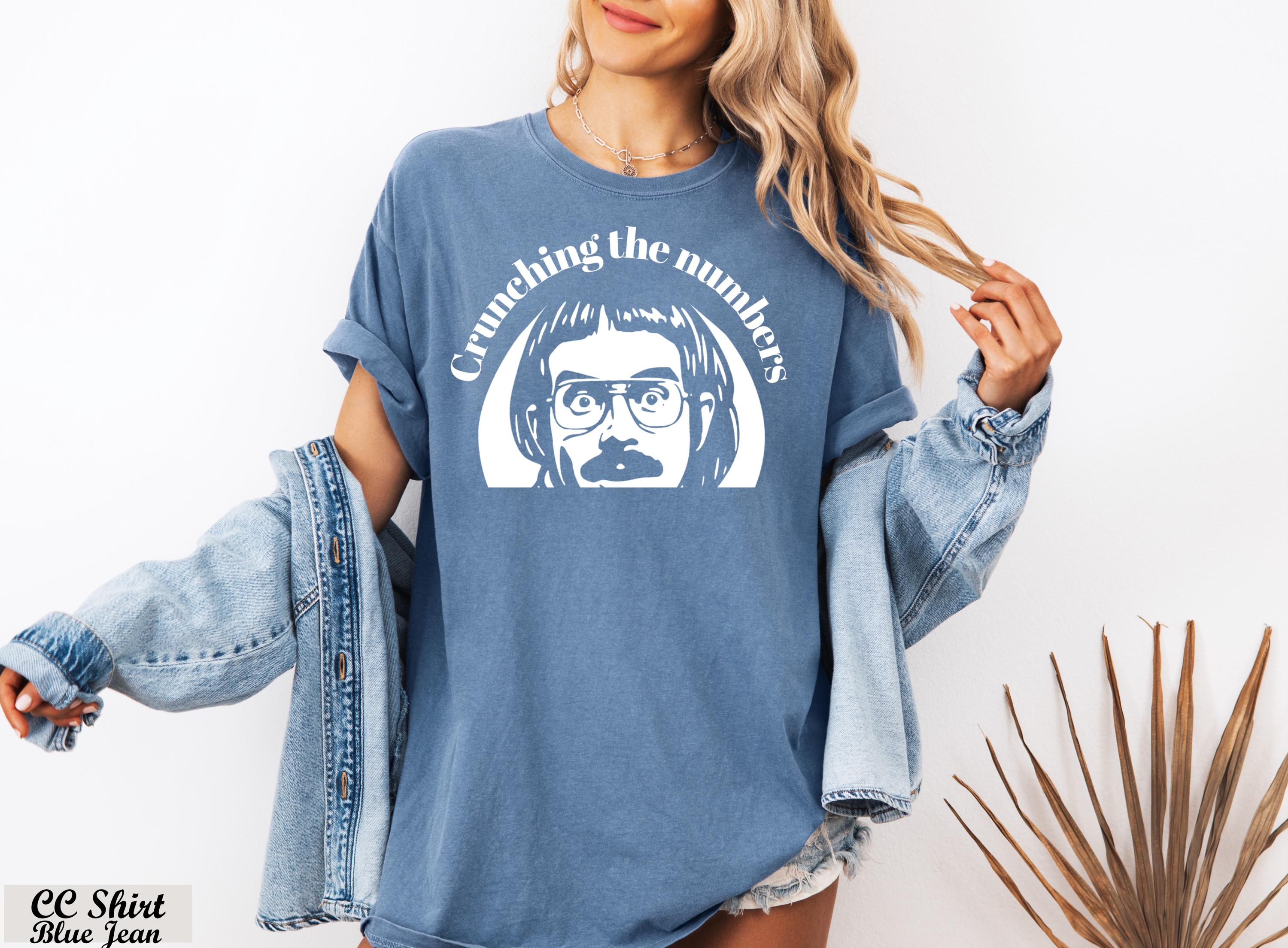 Crunching the Numbers Chit Shirt,,Funny Internet Humor Shirt,Retro Comedy T-shirt, Vintage Style Parody Fan T-Shirt,Hilarious Gag Apparel