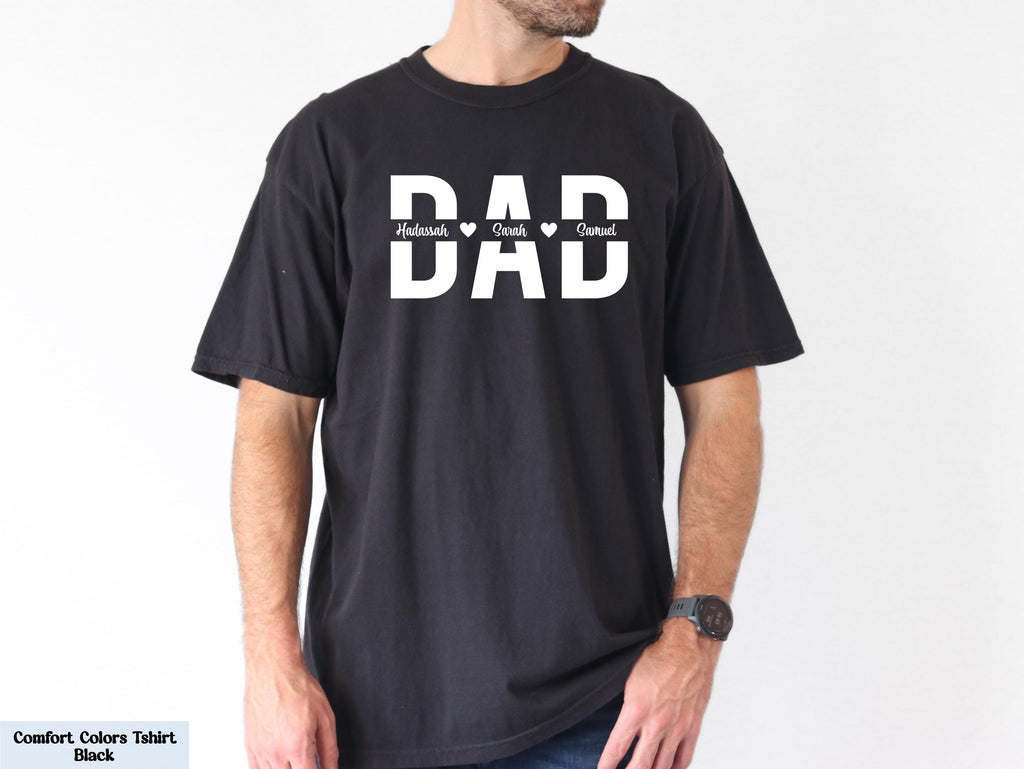 Custom Dad Shirt with Kids Names, Personalized Dad Shirt, Custom Kids Names Tee, New Dad Gift, Dad And Children Shirts, Birthday Gift Dad