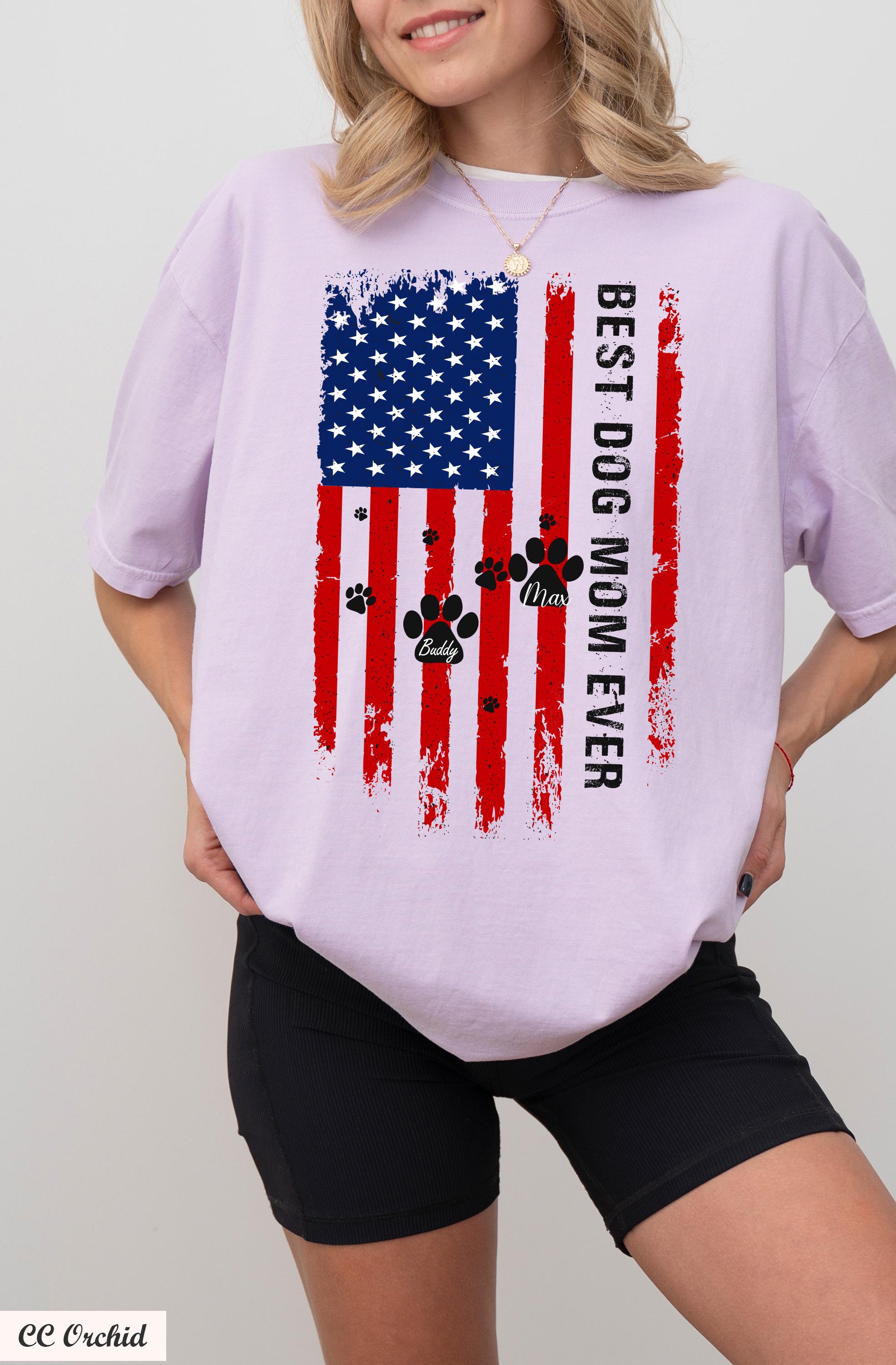 Custom Best Dog Mom Ever Shirt, Personalized Dog Mom Shirt with Pet Name, Personalized Dog Mom Shirt, Custom Gifts for Dog Mom,Mom Gifts