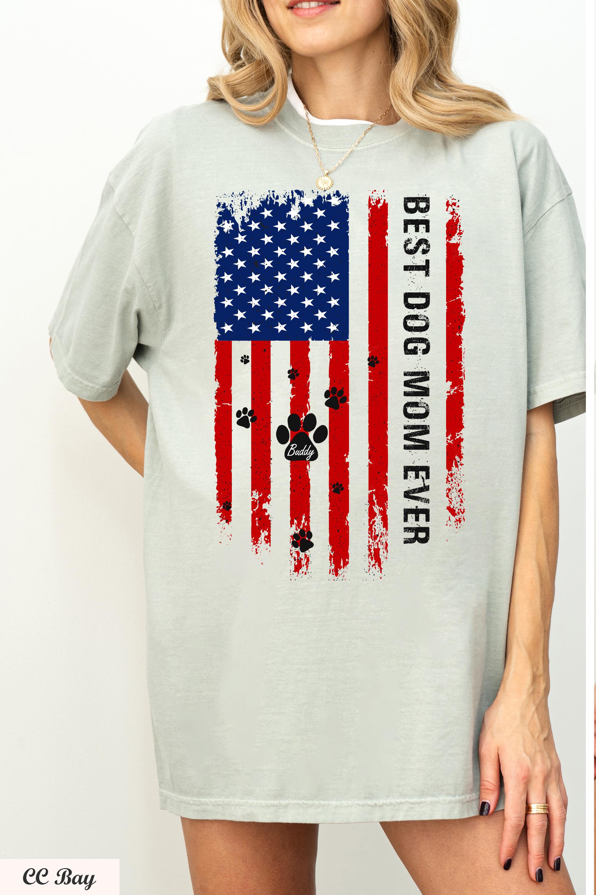 Custom Best Dog Mom Ever Shirt, Personalized Dog Mom Shirt with Pet Name, Personalized Dog Mom Shirt, Custom Gifts for Dog Mom,Mom Gifts