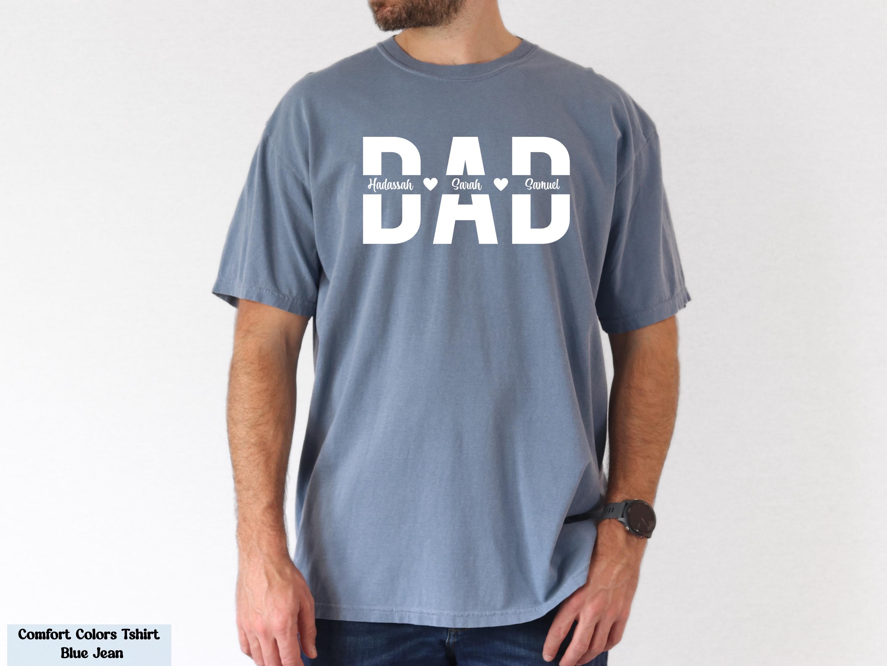 Custom Dad Shirt with Kids Names, Personalized Dad Shirt, Custom Kids Names Tee, New Dad Gift, Dad And Children Shirts, Birthday Gift Dad