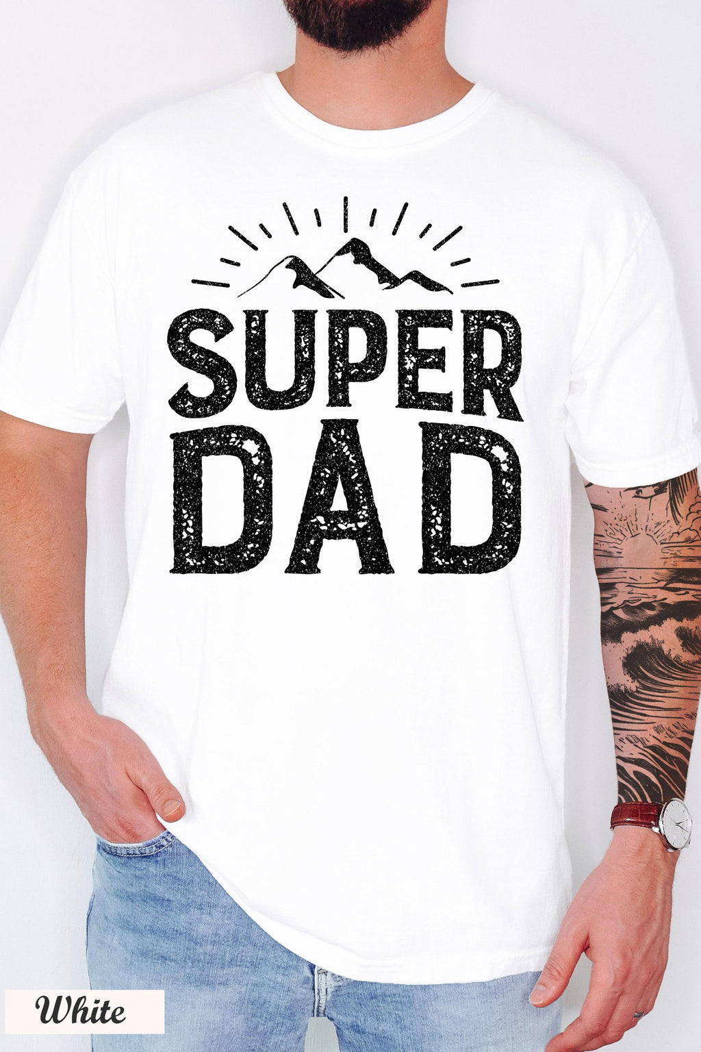 Super Dad Shirt,  Father's Day Gift,Dad's Birthday Gift, New Dad Crewneck, Dad Life Tee, funny Dad Shirt,Fatherhood Shirt,Super Hero Dad Tee