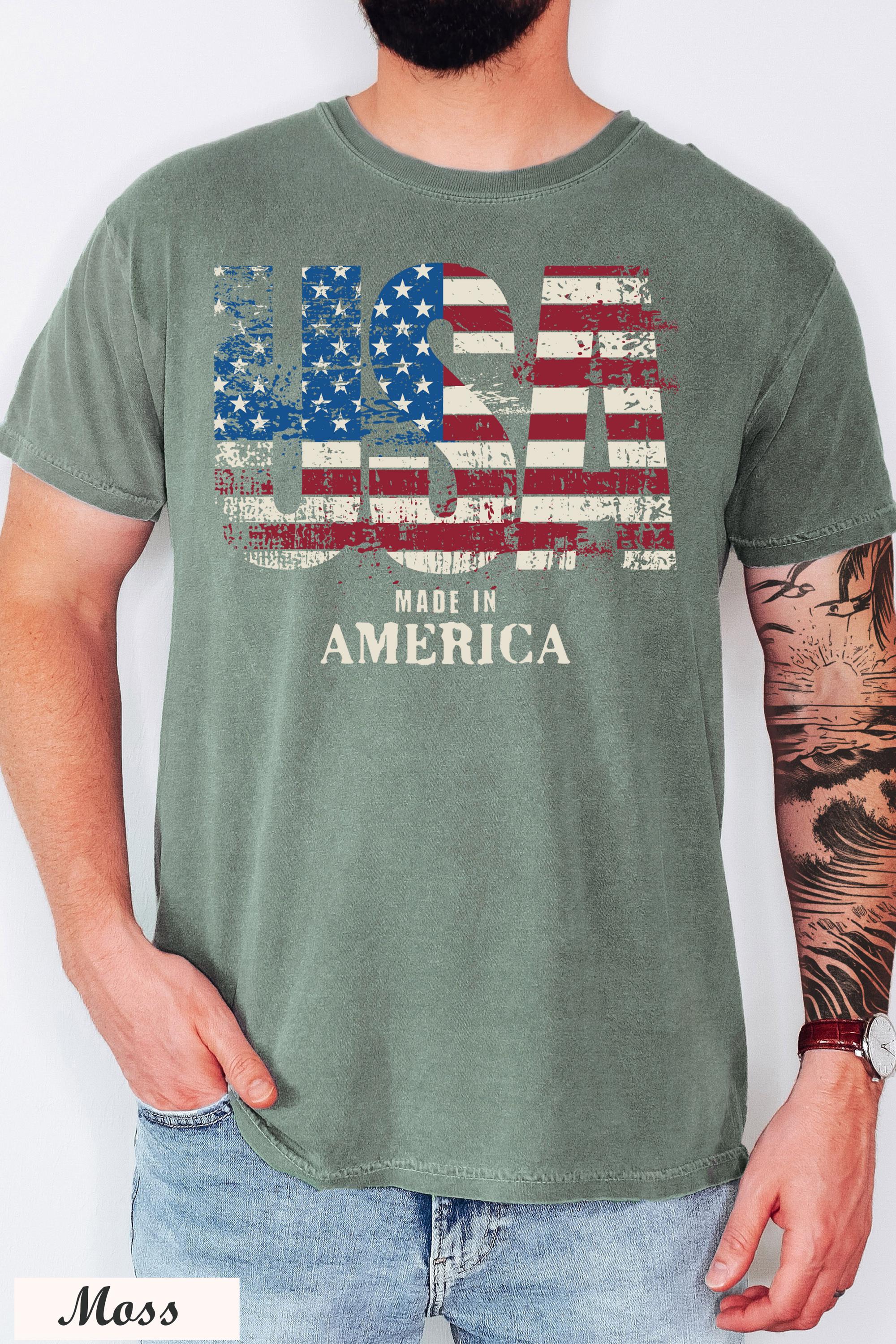 USA Made in America Shirt,4th of July Shirt, USA shirt, America Patriotic Shirt,Independence Day Shirt, Memorial Day Shirt, USA Flag Shirt