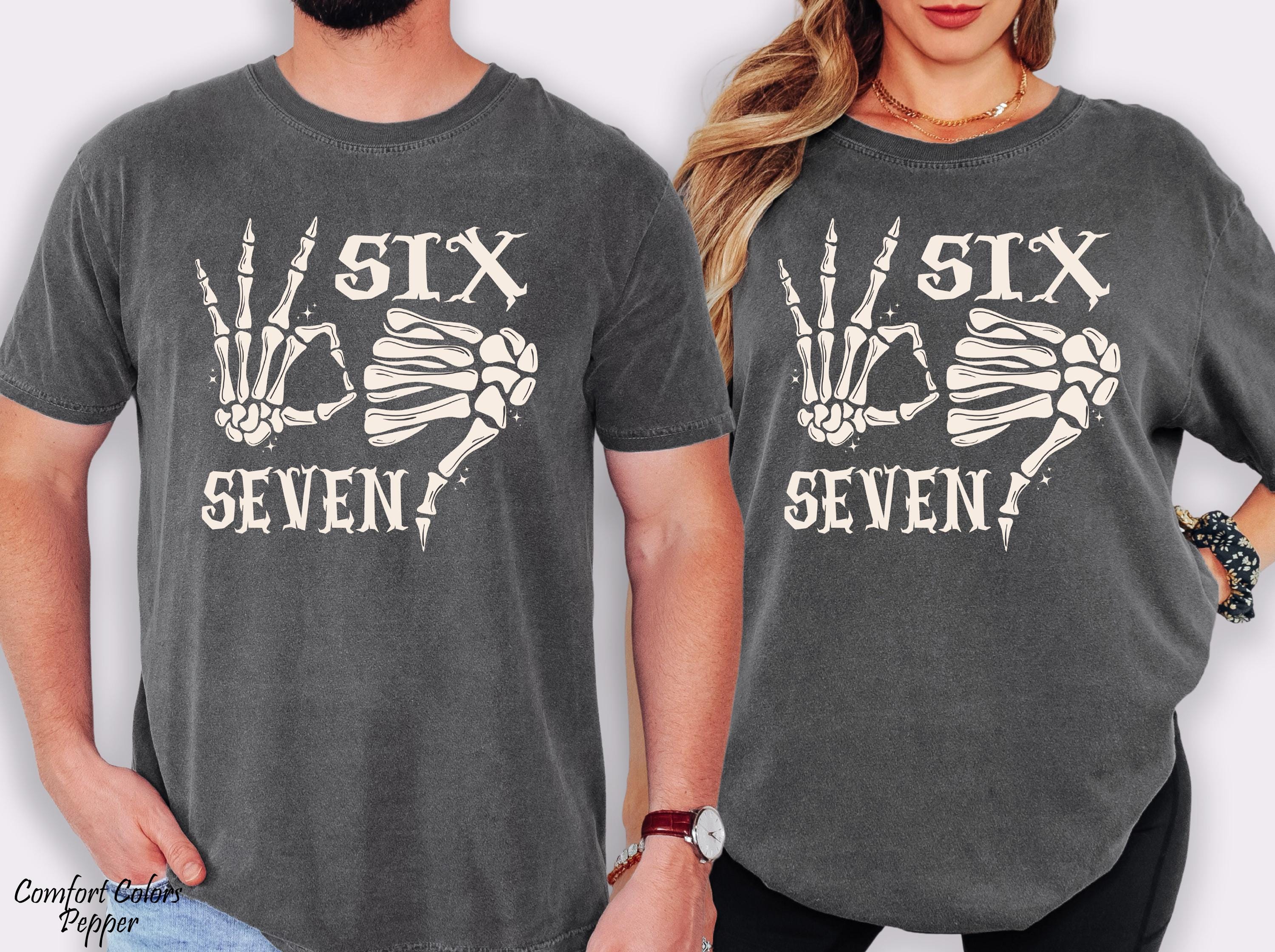 Six Seven Shirt, Funny Skeleton Hands T-shirt, 6 7 Funny Halloween Costume, 67 Couples Tee, Halloween Couples Shirt, Trendy Shirt,