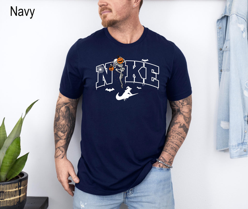 Halloween Skeleton Shirt,Halloween Family Shirt,Spooky Season Logo Shirt,Halloween Skull Graphic Tee,Witch and Bad Tee