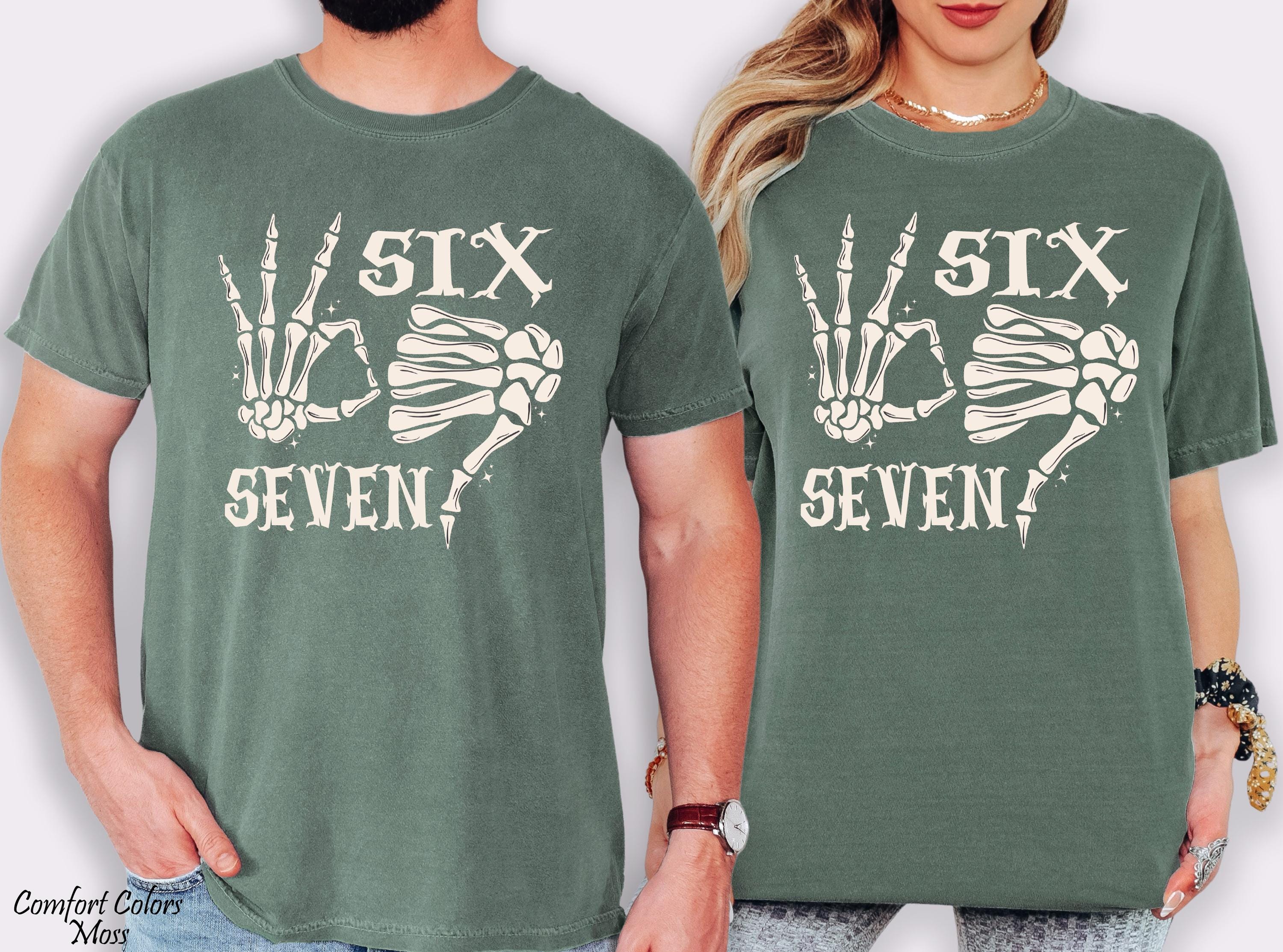 Six Seven Shirt, Funny Skeleton Hands T-shirt, 6 7 Funny Halloween Costume, 67 Couples Tee, Halloween Couples Shirt, Trendy Shirt,