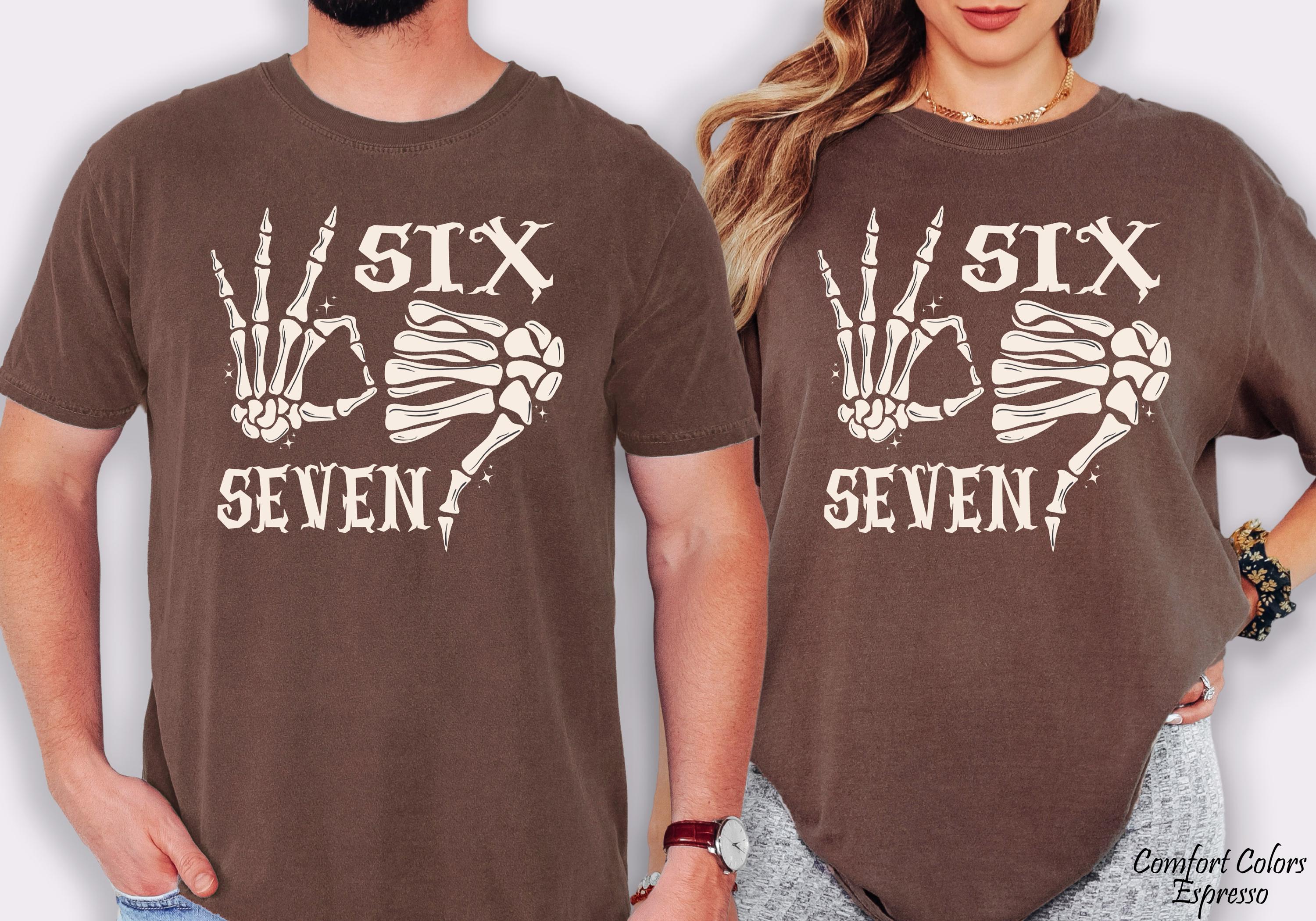 Six Seven Shirt, Funny Skeleton Hands T-shirt, 6 7 Funny Halloween Costume, 67 Couples Tee, Halloween Couples Shirt, Trendy Shirt,
