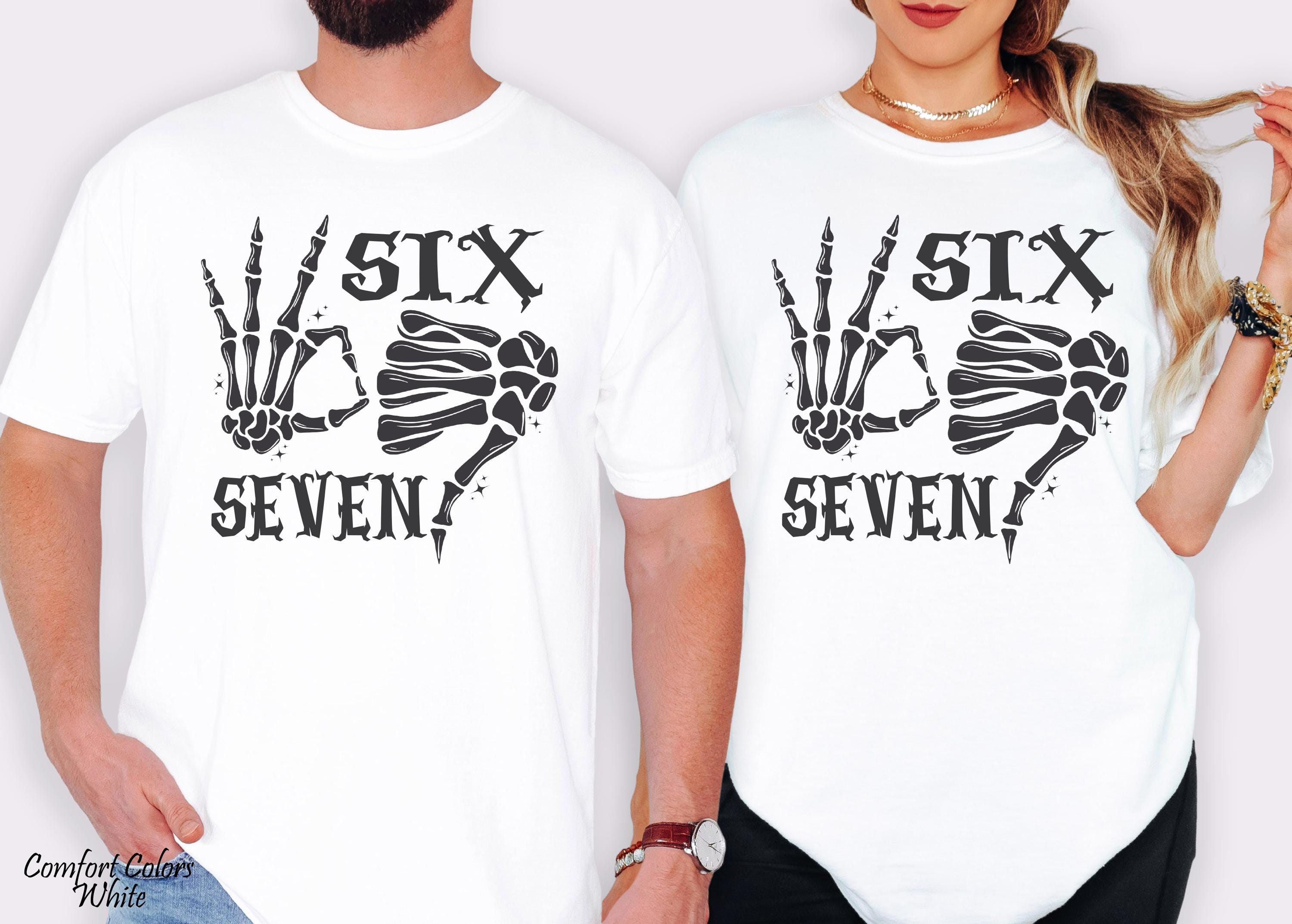 Six Seven Shirt, Funny Skeleton Hands T-shirt, 6 7 Funny Halloween Costume, 67 Couples Tee, Halloween Couples Shirt, Trendy Shirt,
