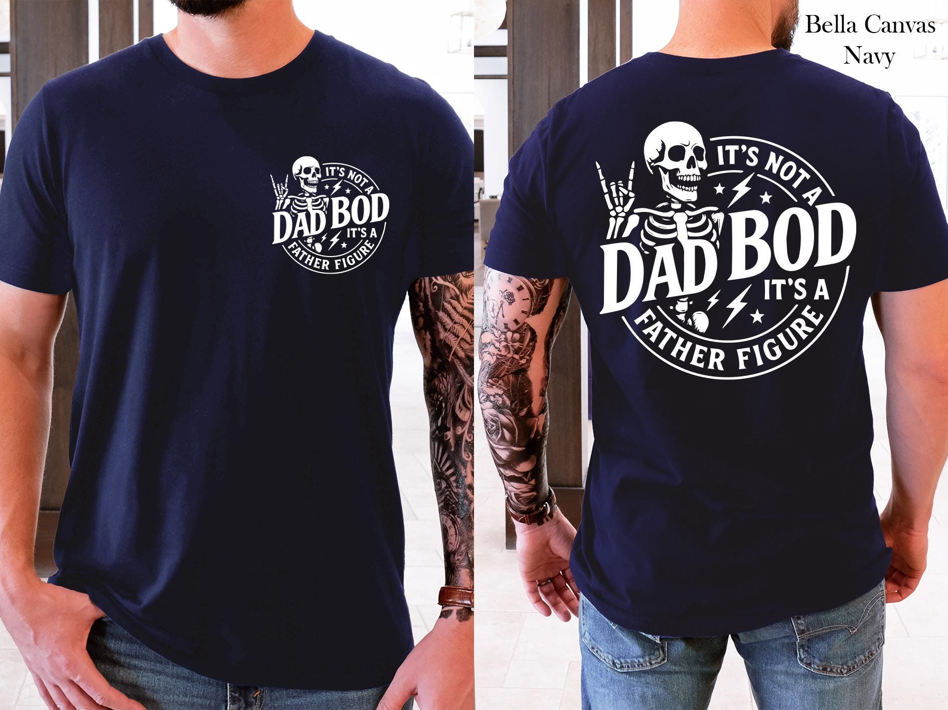 It's Not A Dad Bod It's A Father Figure Shirt, Funny Dad Bod Skeleton Shirt, Humorous Gift for Dad,  Gift For Husband, Funny Dad Shirt