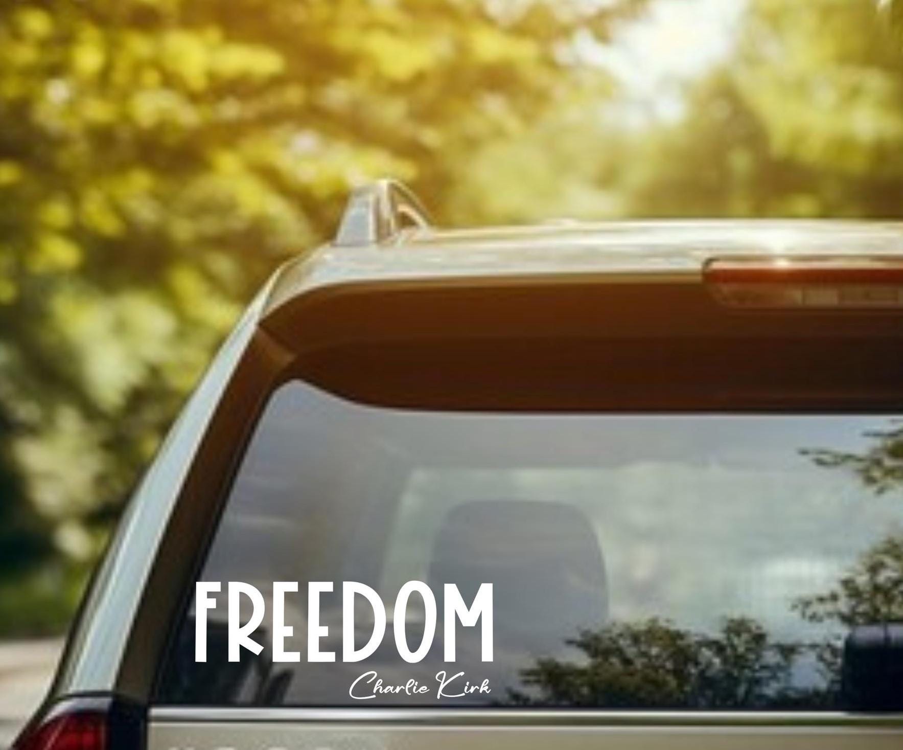 Charlie Kirk Freedom Vinyl Decal, Freedom Decal, Charlie Kirk Decal, Freedom Sticker, Laptop Decal, Car Decals, Patriotic Vinyl Sticker