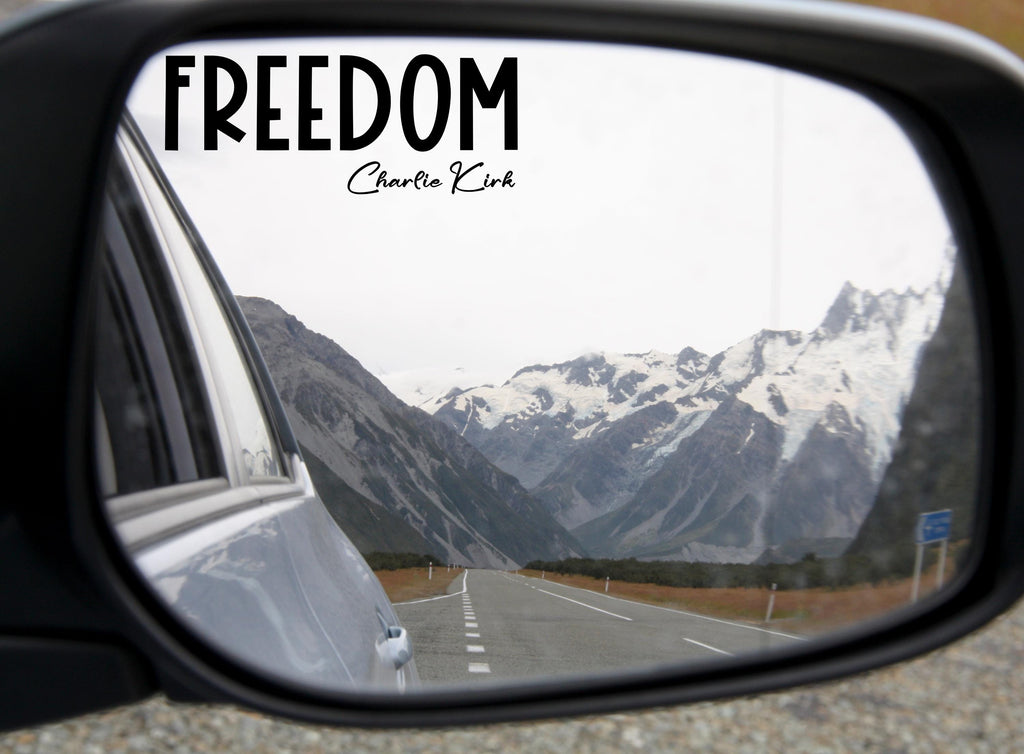 Charlie Kirk Freedom Vinyl Decal, Freedom Decal, Charlie Kirk Decal, Freedom Sticker, Laptop Decal, Car Decals, Patriotic Vinyl Sticker